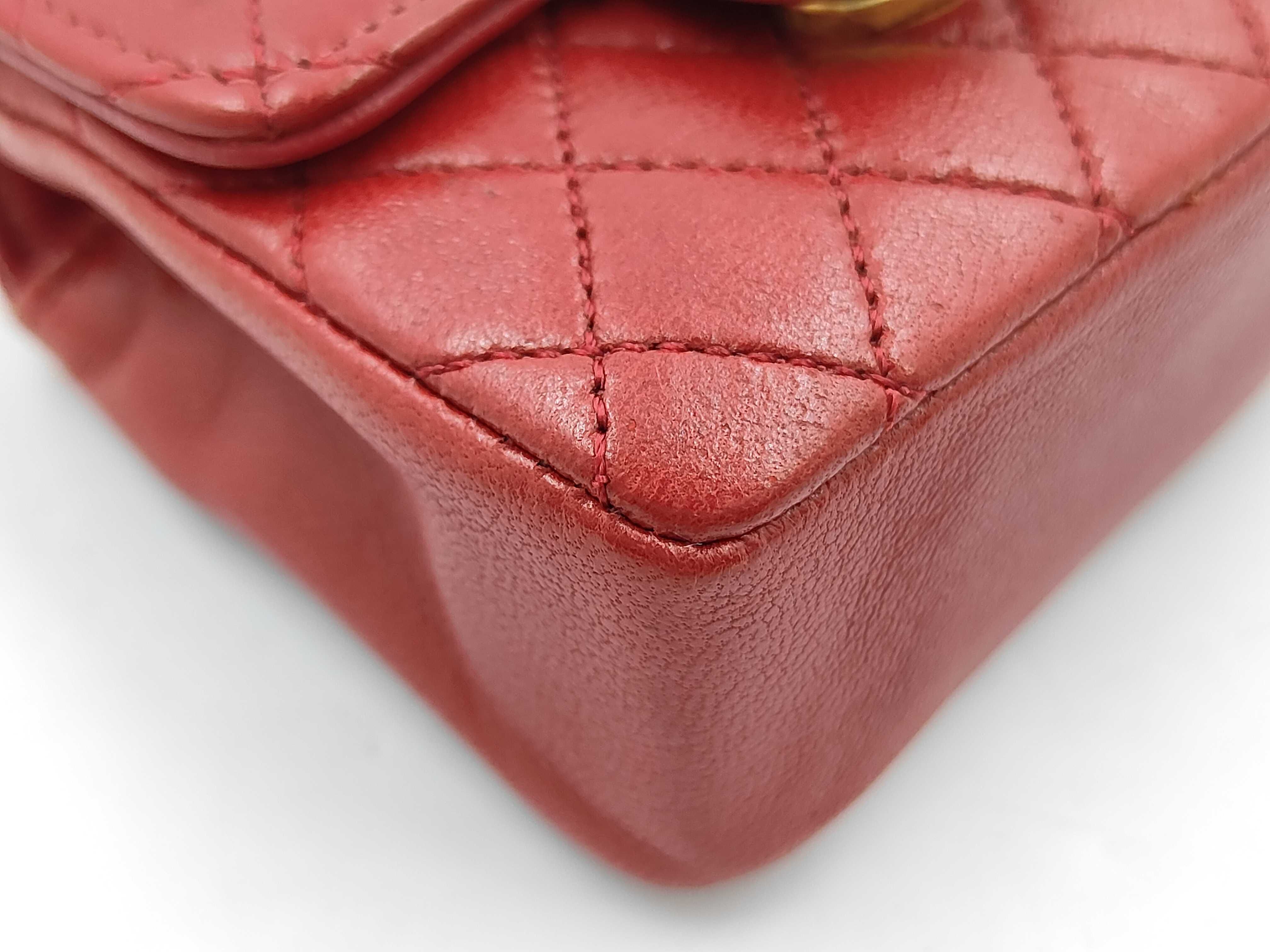 pouch, lambskin, red, Matelassé pouch — view 6