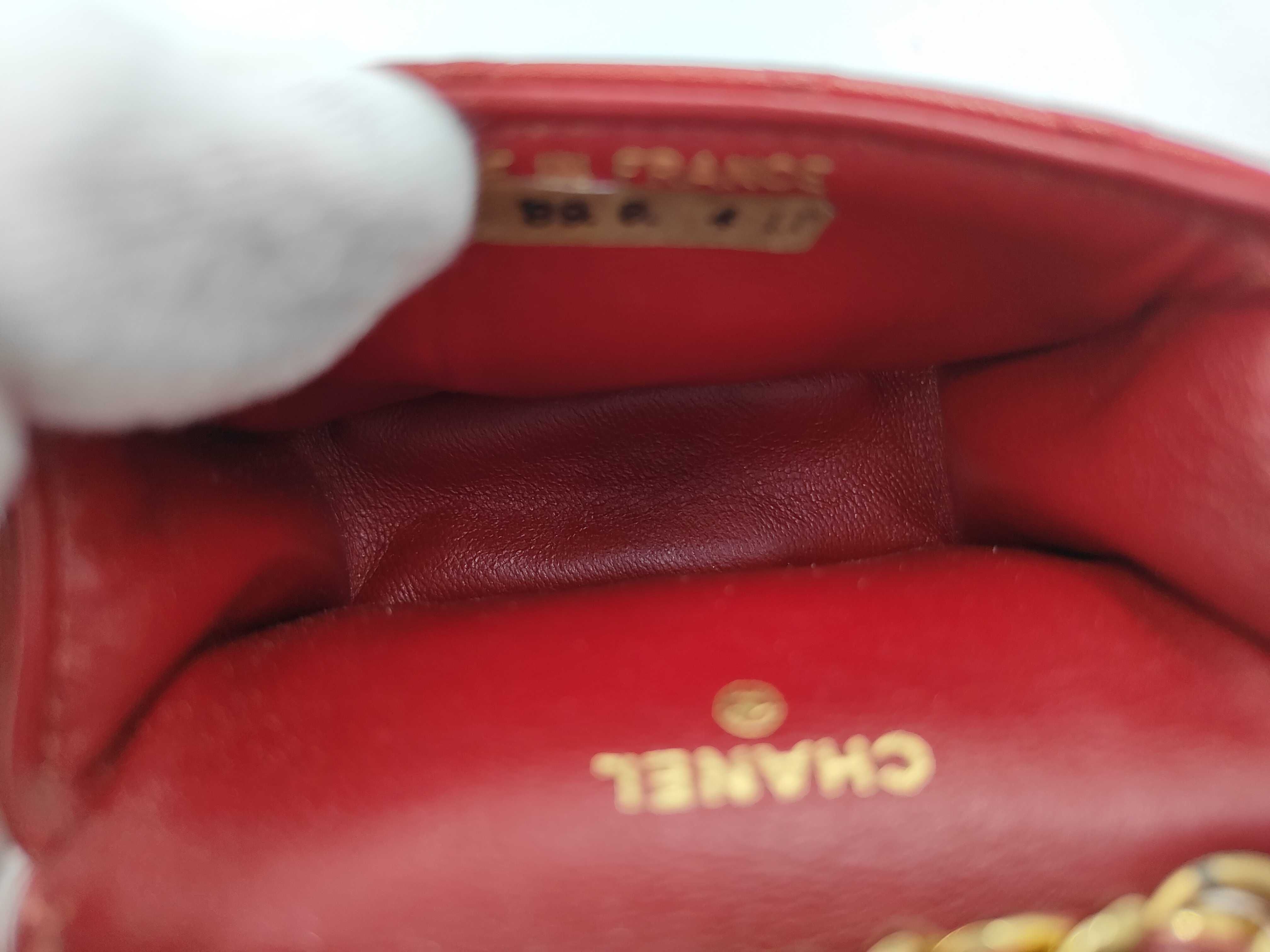 pouch, lambskin, red, Matelassé pouch — view 8