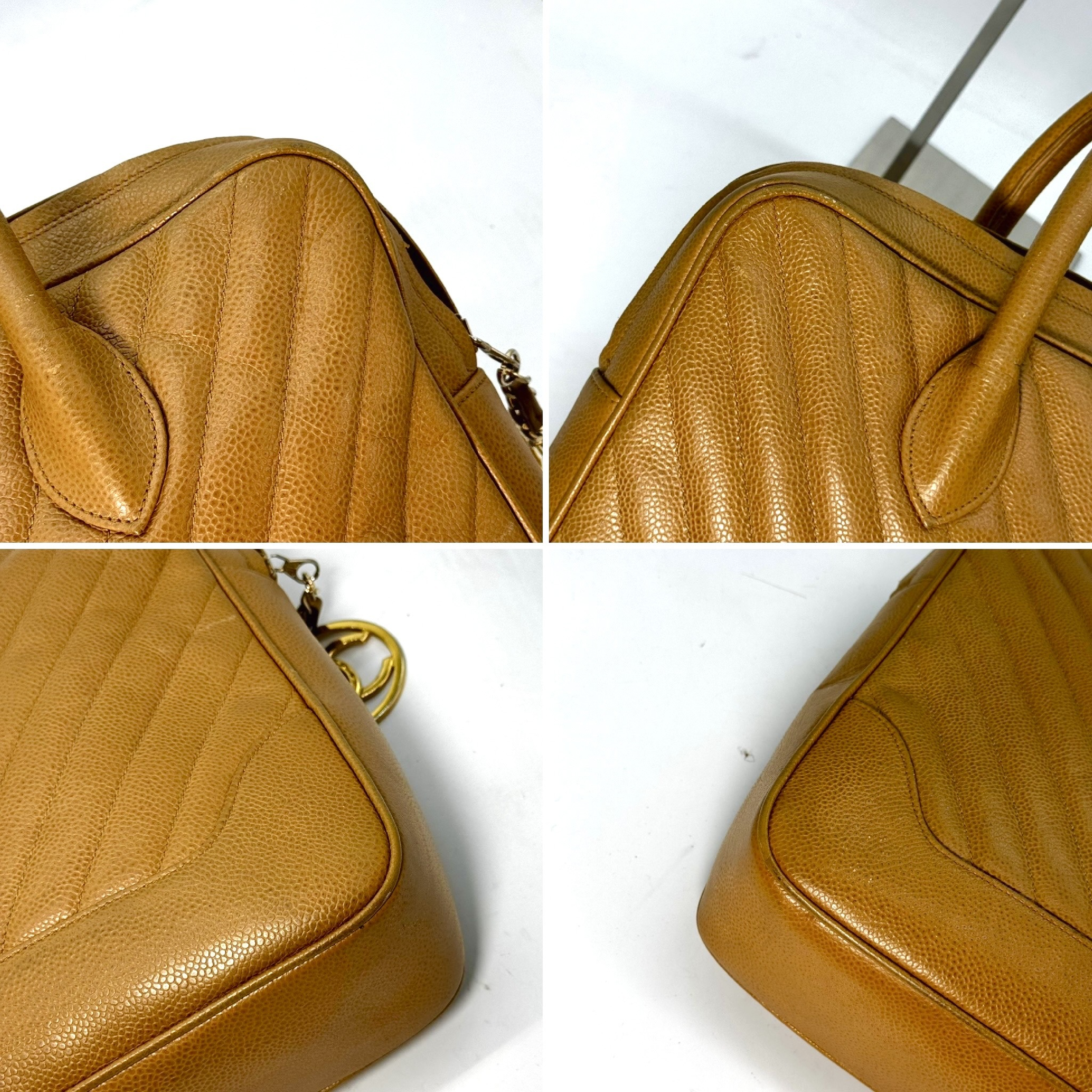 Caviar Skin Circle Coco Handbag, Beige, 196156 (Serial number unclear) — view 5