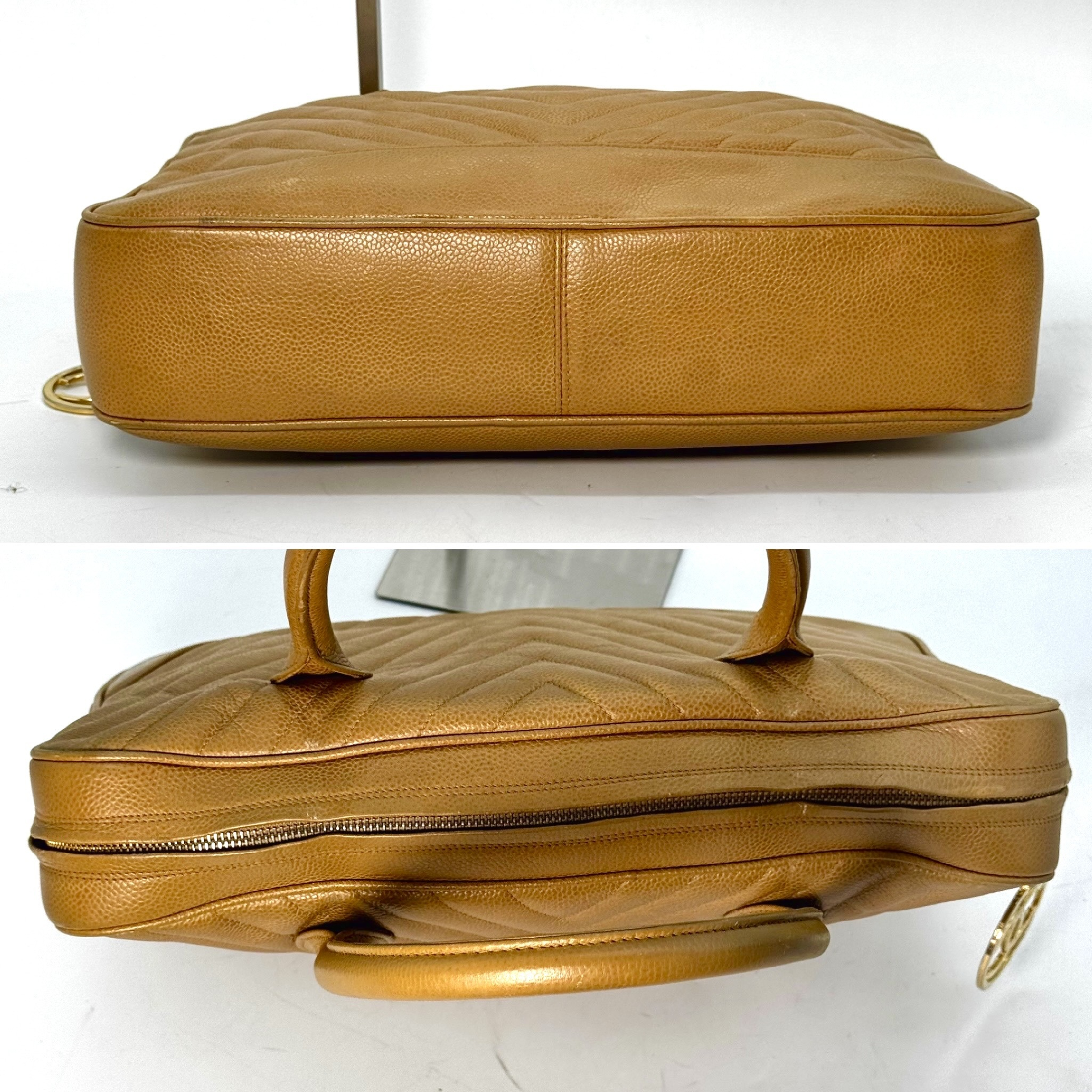 Caviar Skin Circle Coco Handbag, Beige, 196156 (Serial number unclear) — view 6