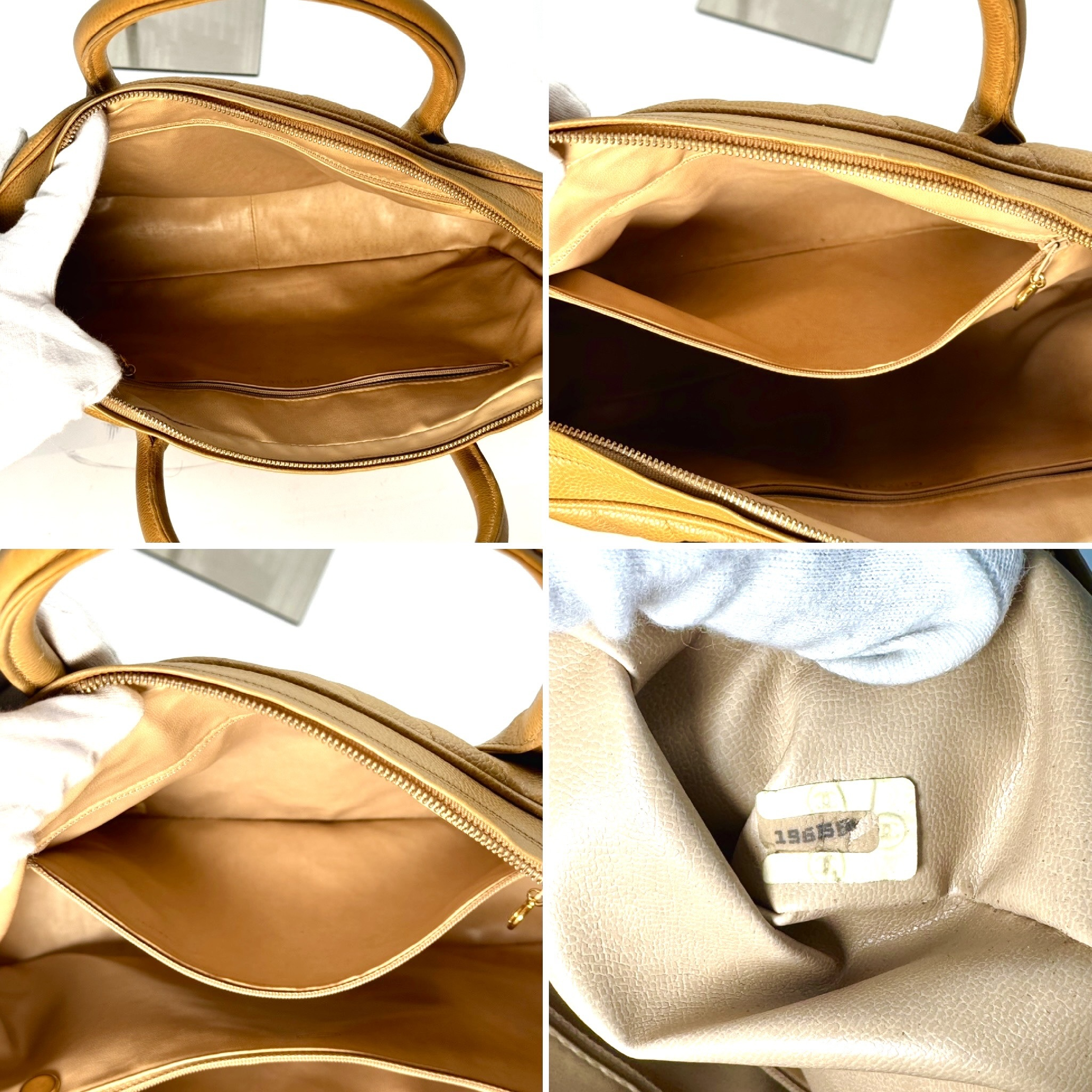 Caviar Skin Circle Coco Handbag, Beige, 196156 (Serial number unclear) — view 7