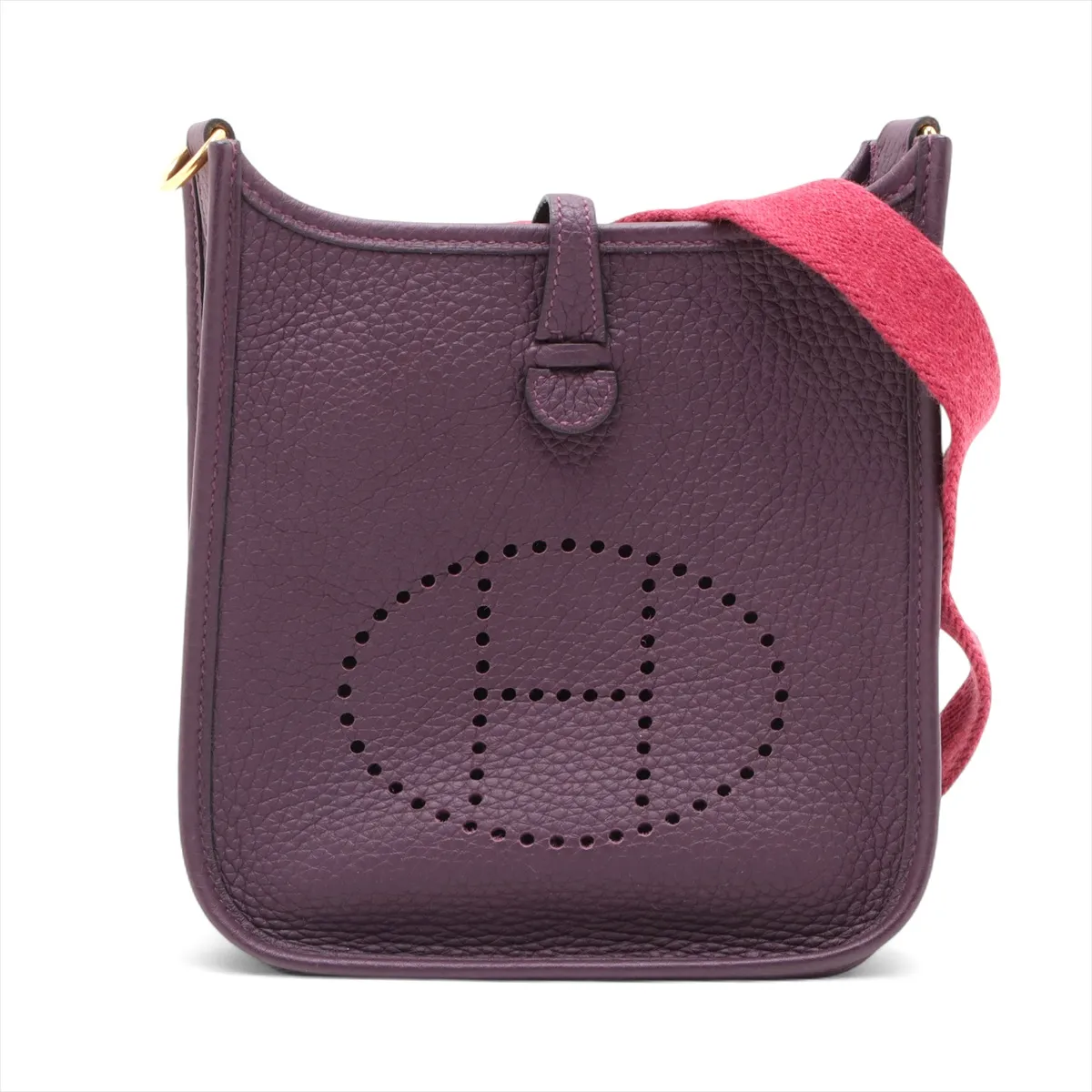 Evelyn 16 TPM Taurillon Clemence Cassis Gold hardware U:2022