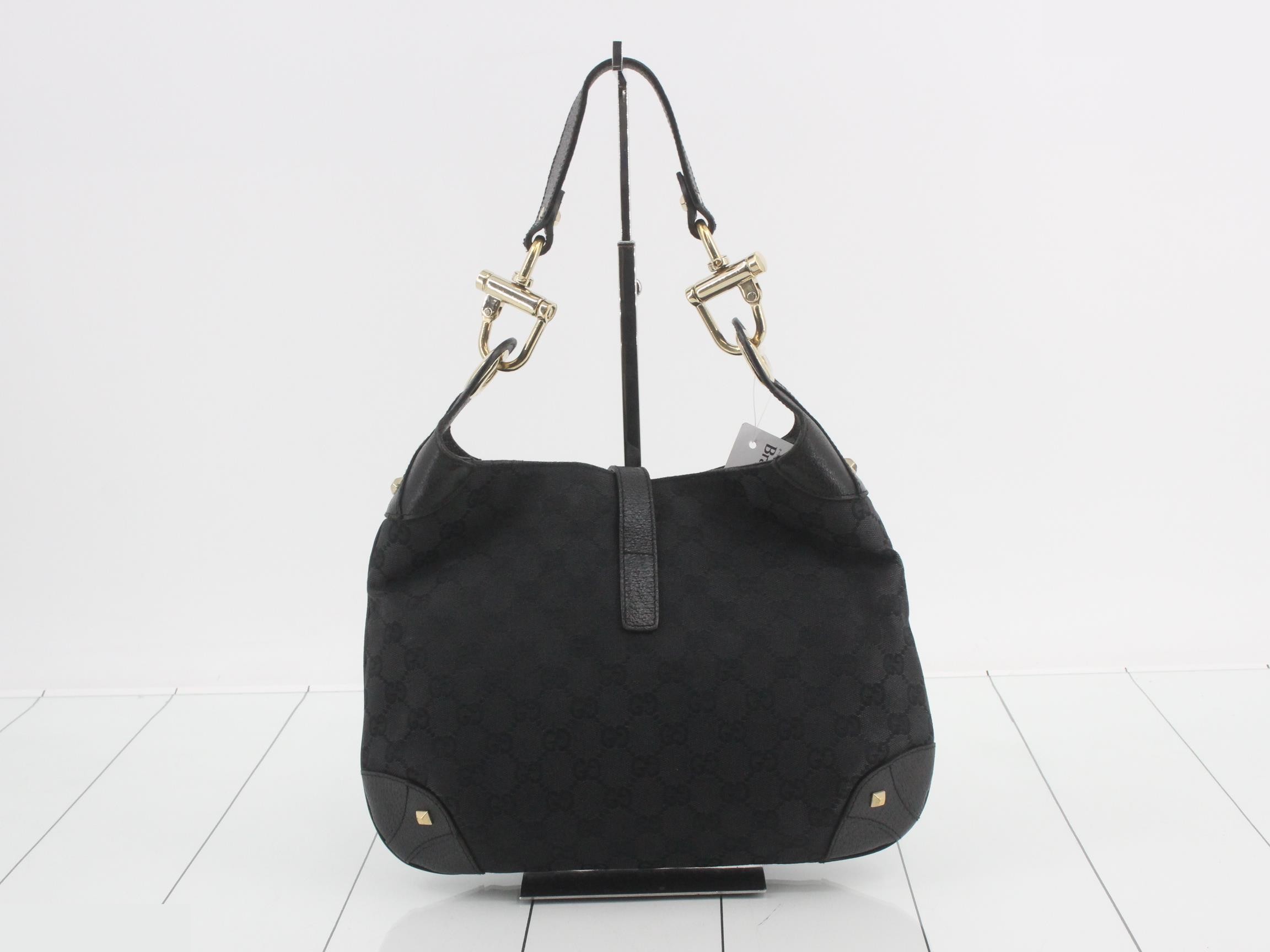 New Jackie GG Canvas Studded One-Shoulder Bag — view 2