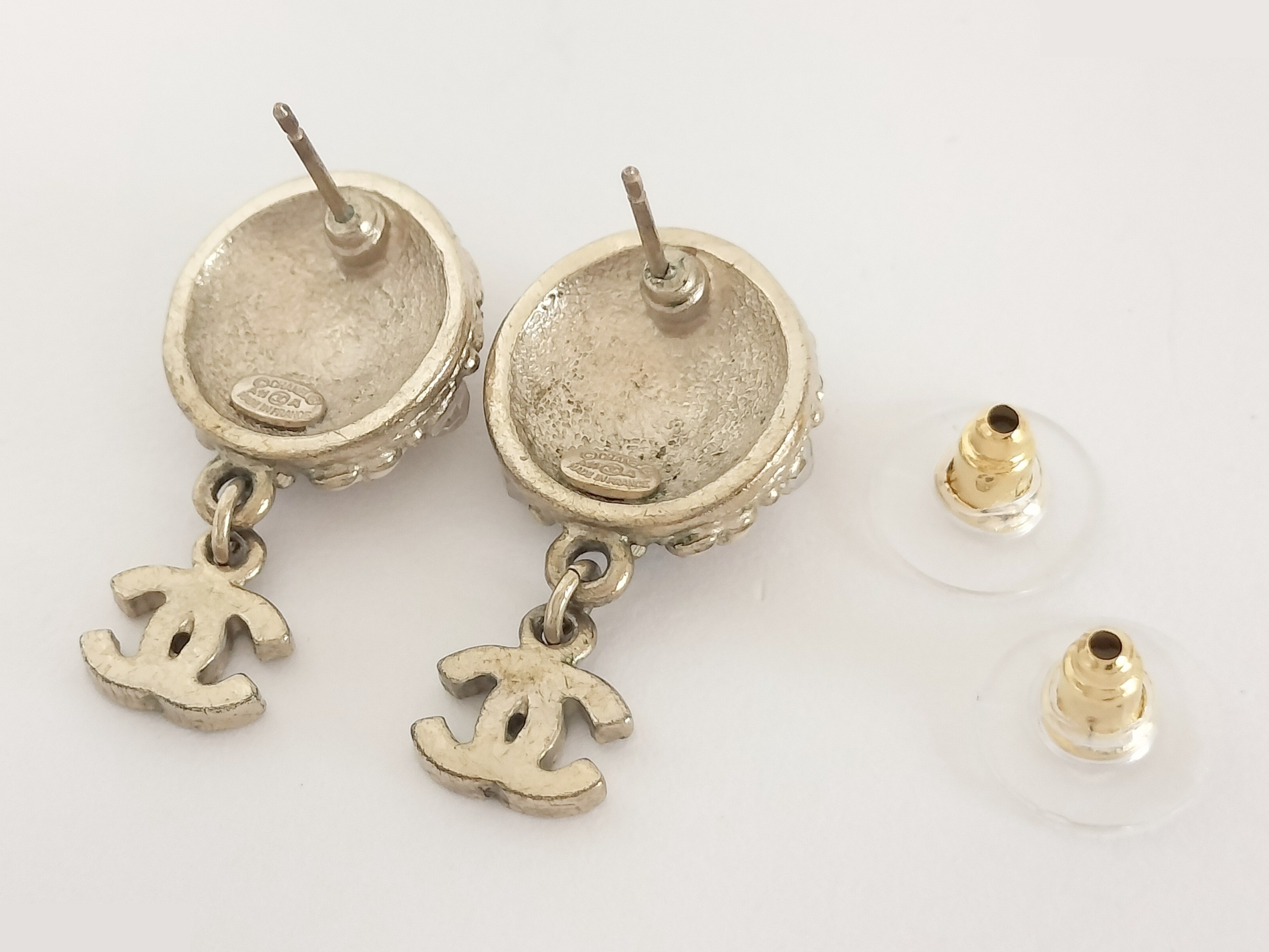 Coco F Pearl Gold Earrings — view 2