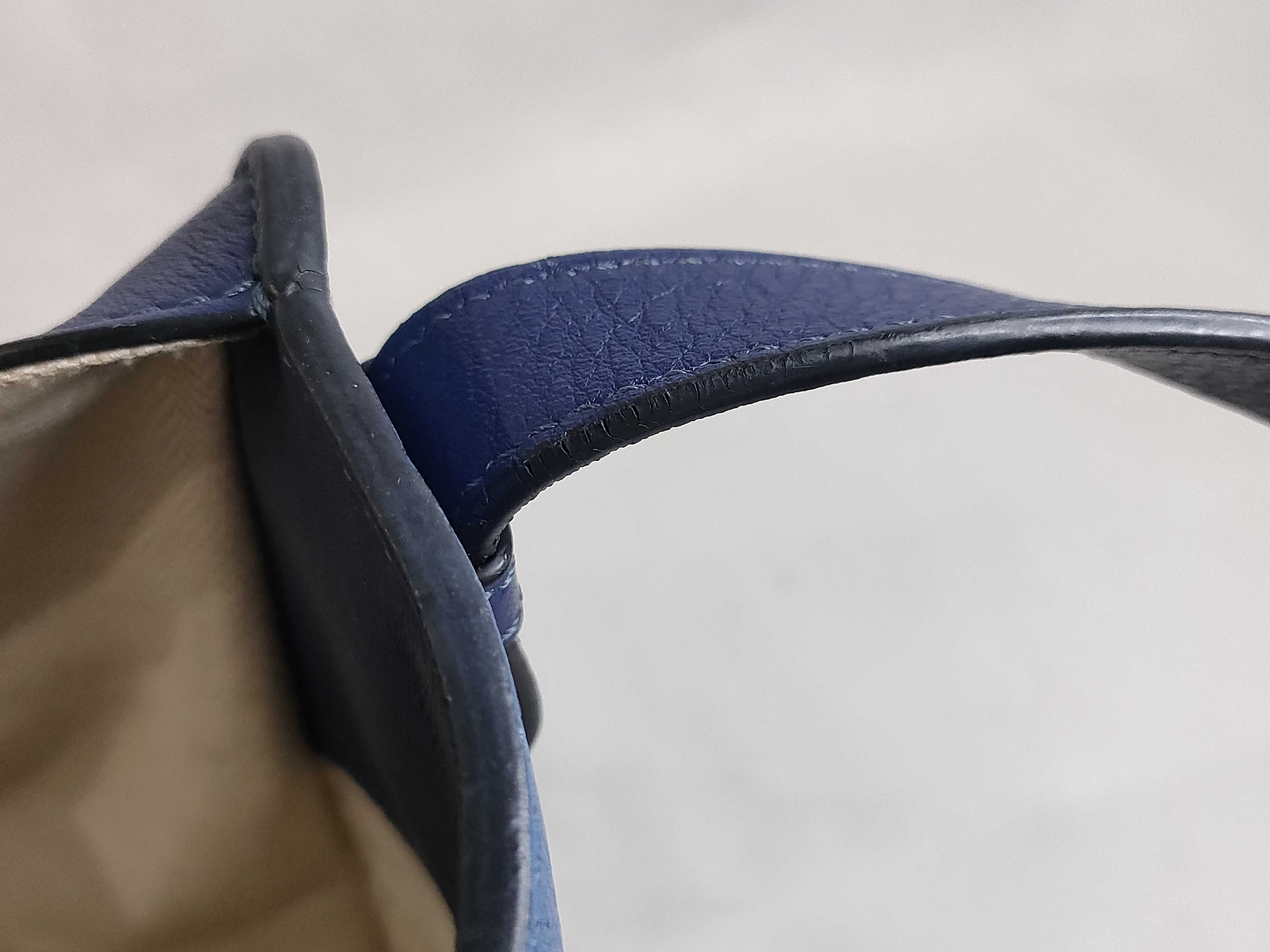 PH- Hammock Shoulder Bag Blue Leather Handbag — view 14