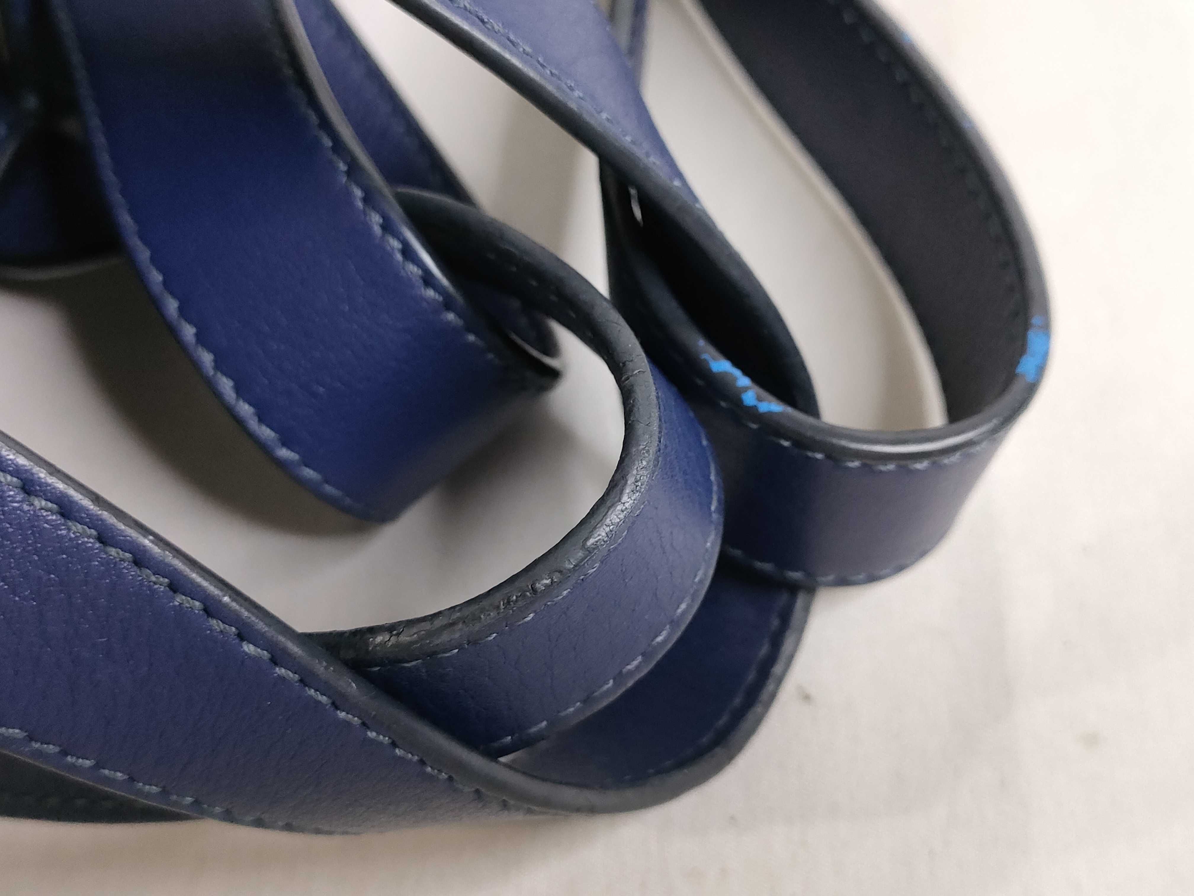 PH- Hammock Shoulder Bag Blue Leather Handbag — view 4