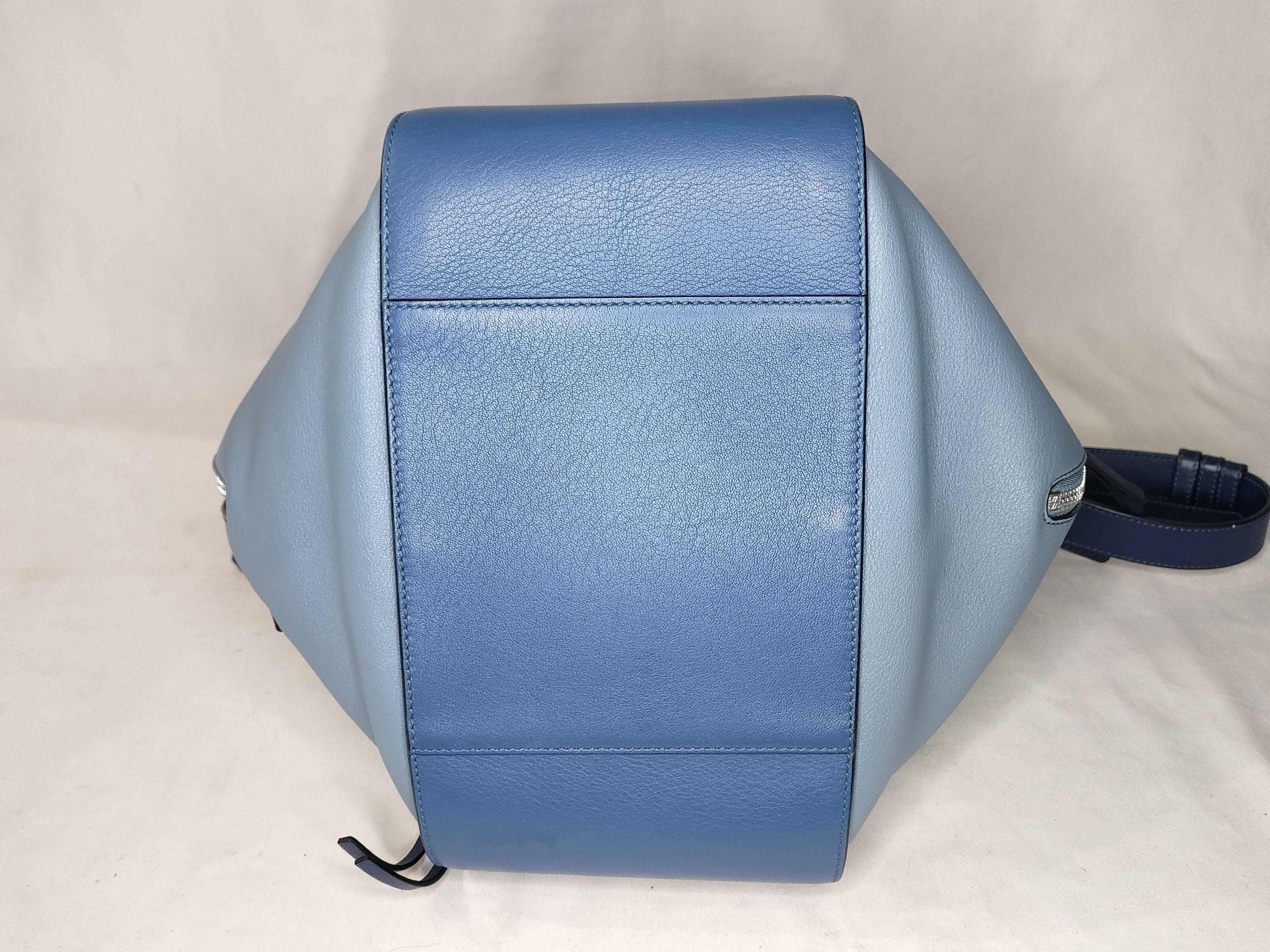 PH- Hammock Shoulder Bag Blue Leather Handbag — view 8