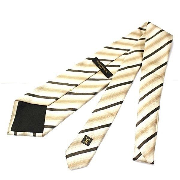 silk tie, striped, with box. — view 2