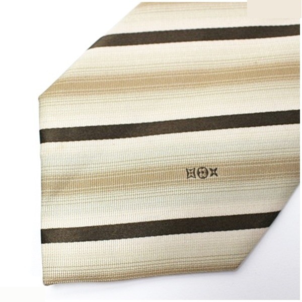 silk tie, striped, with box. — view 4