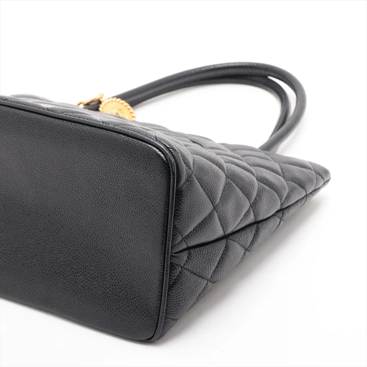Reissue Caviar Skin Tote Bag, Black with Gold Hardware, 7704012, Series 7 — view 3