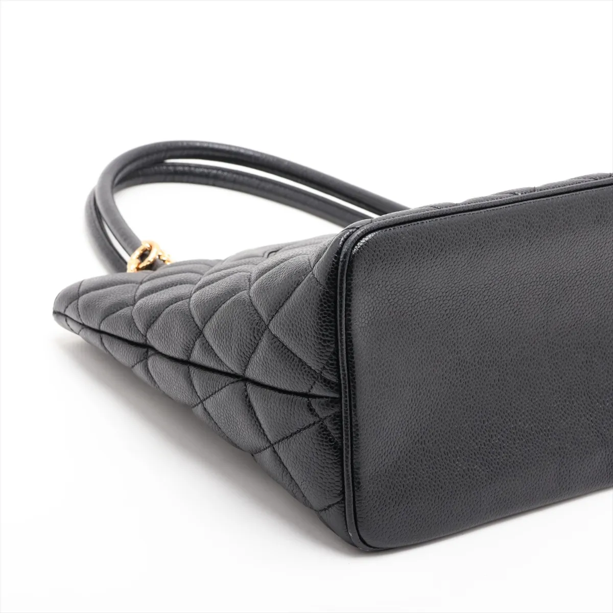 Reissue Caviar Skin Tote Bag, Black with Gold Hardware, 7704012, Series 7 — view 4