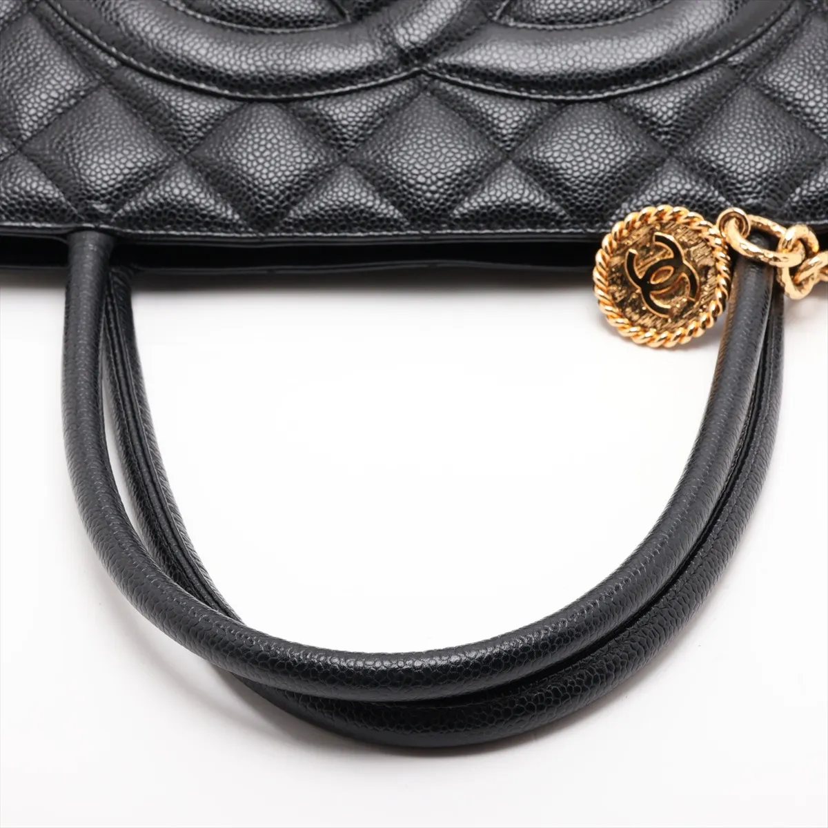 Reissue Caviar Skin Tote Bag, Black with Gold Hardware, 7704012, Series 7 — view 5
