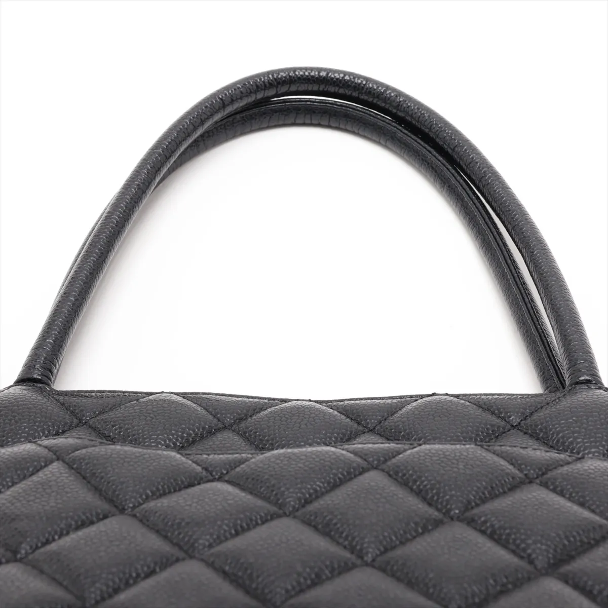 Reissue Caviar Skin Tote Bag, Black with Gold Hardware, 7704012, Series 7 — view 6