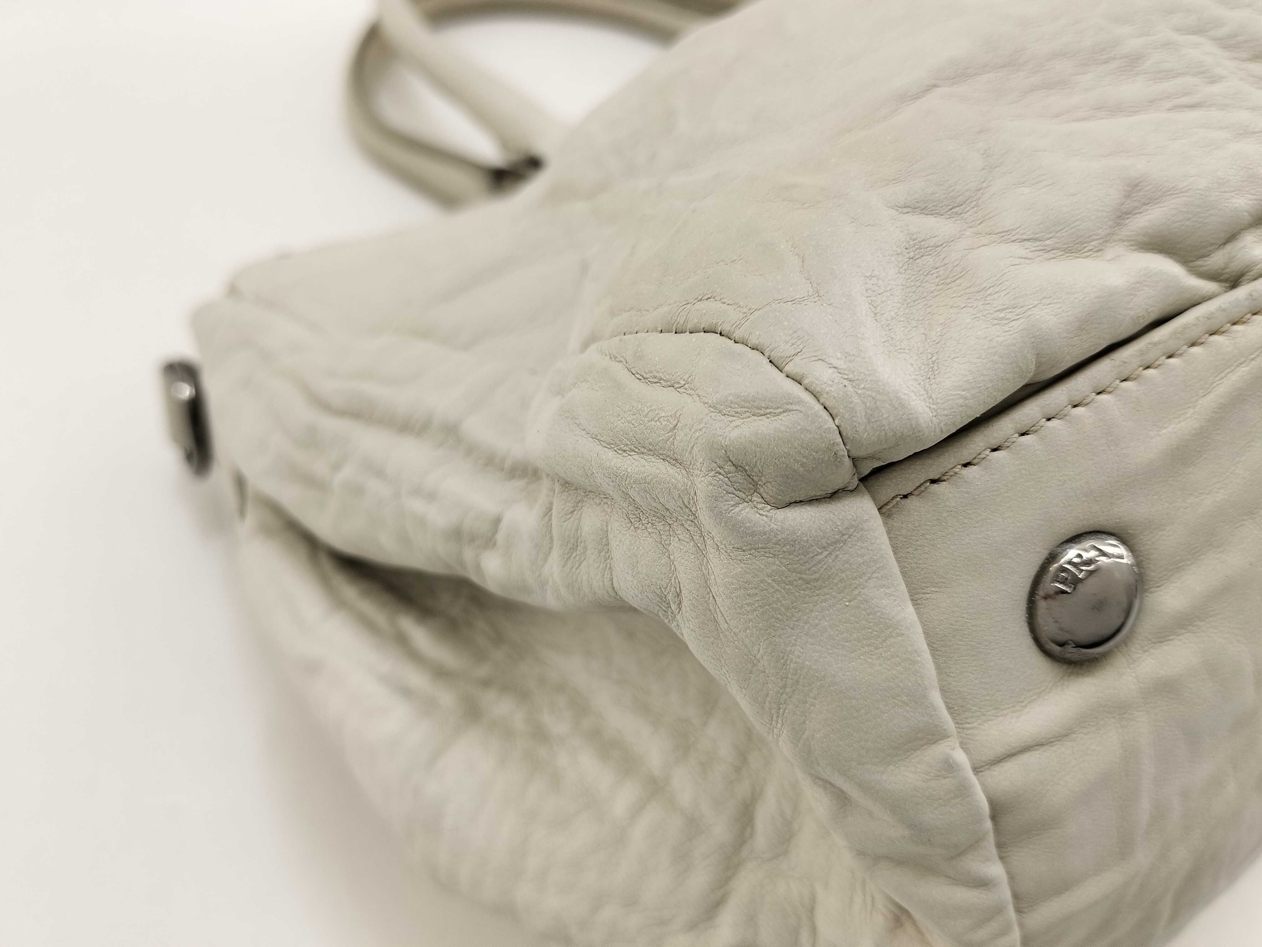 Nappa Leather Tote Bag White — view 9