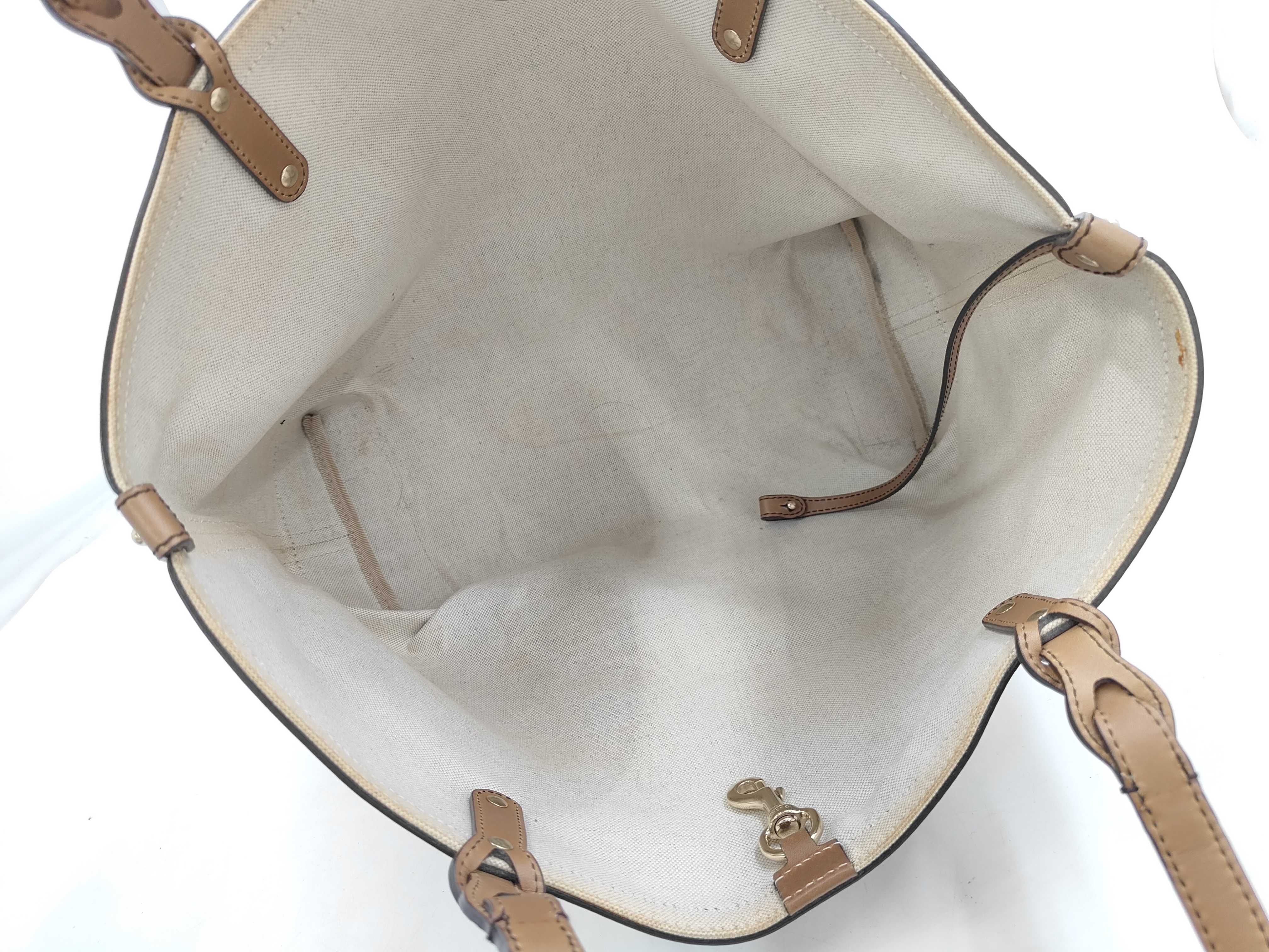 GG pattern beige tote bag — view 9