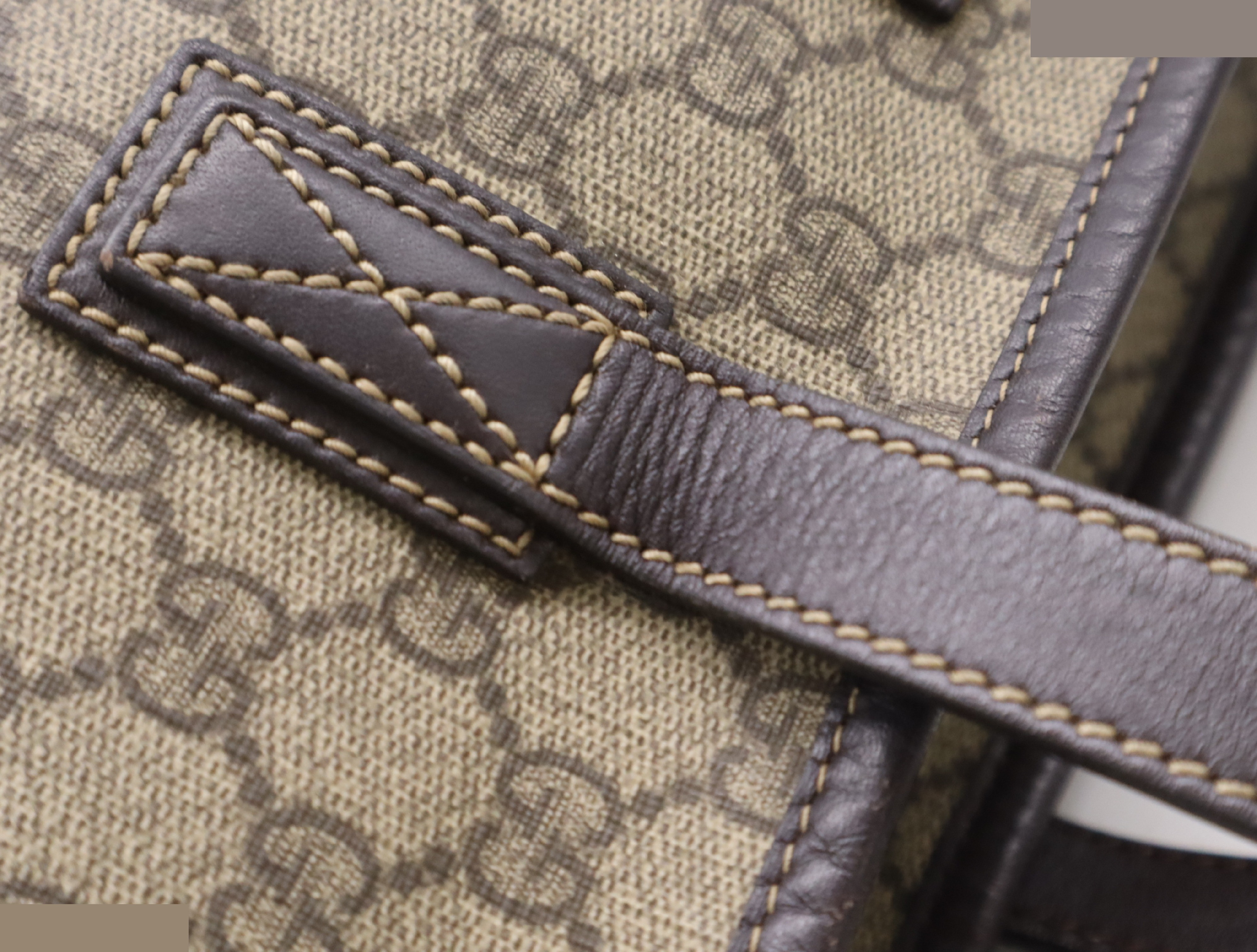 PVC x Leather GG Supreme Tote Bag Beige Brown — view 7