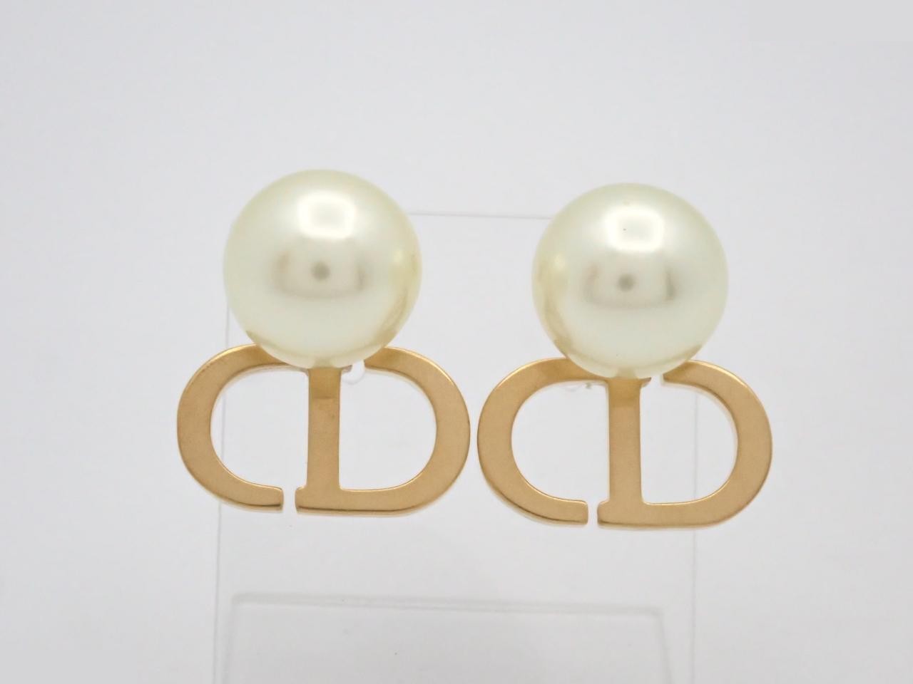 Montaigne Pearl Rhinestone Tribal Earrings - Pink x Gold — view 2