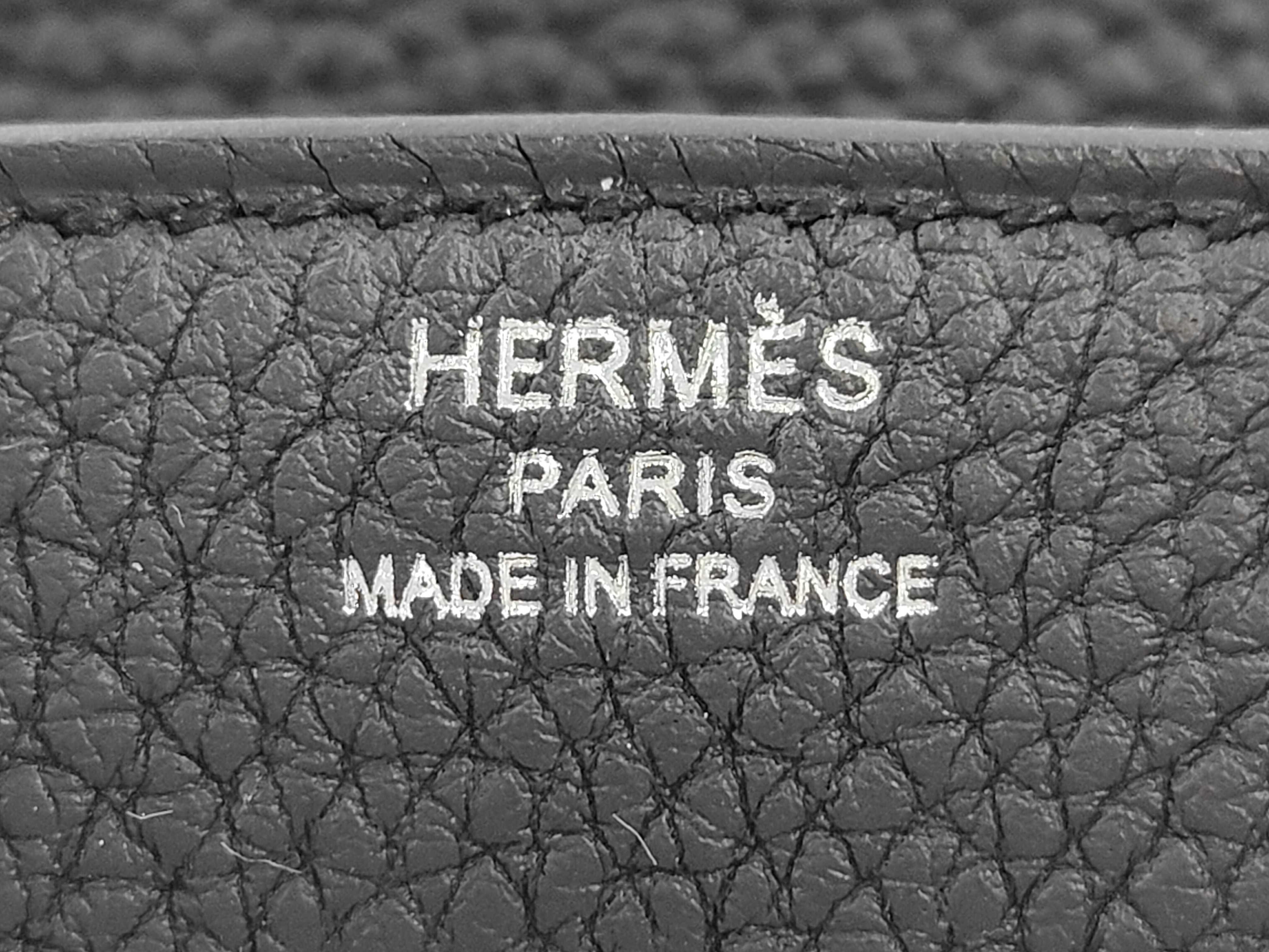 Birkin 25 Togo Noir Silver Hardware G Stamp Handbag — view 8