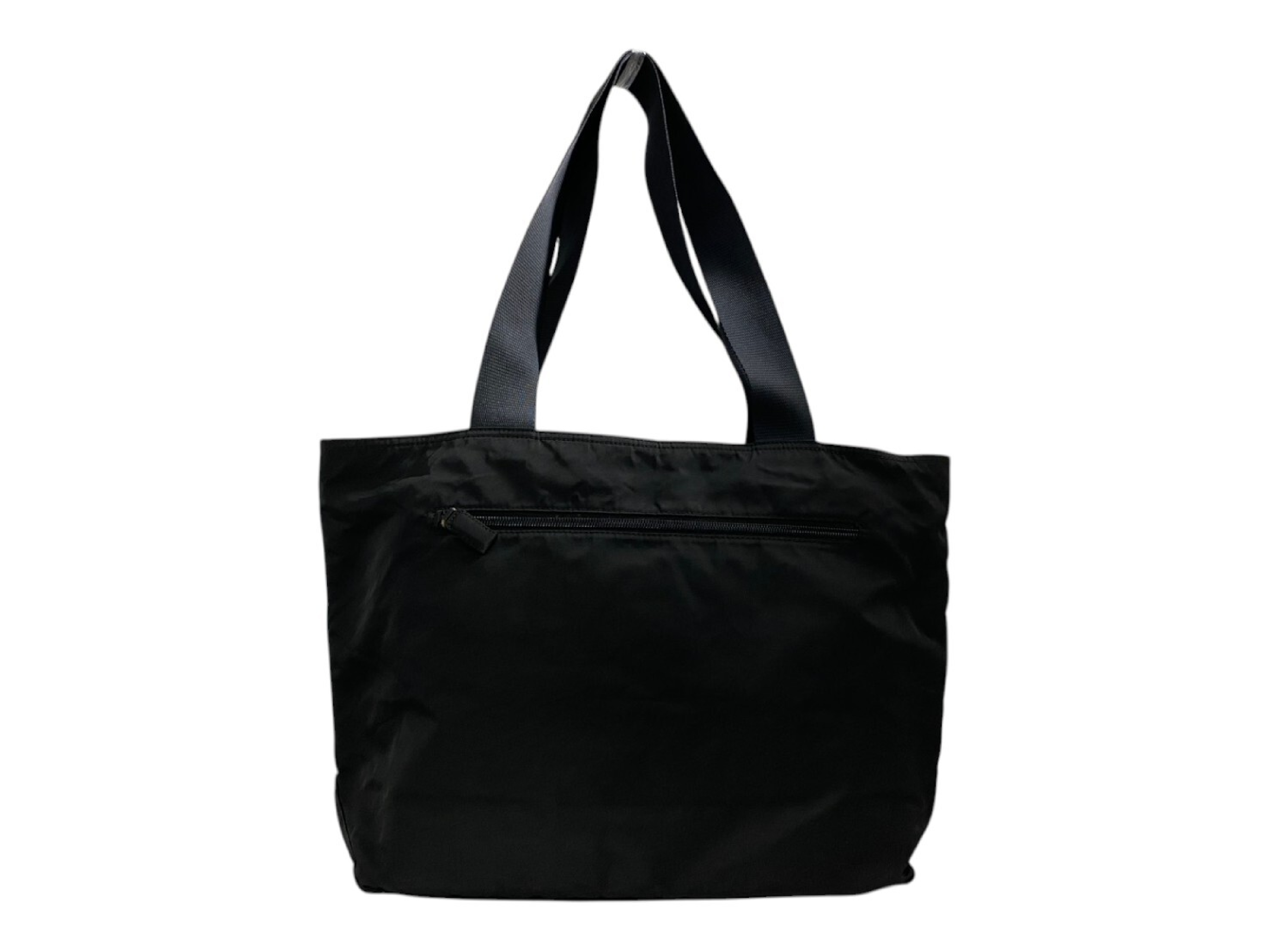 Nylon Triangle Logo Plate Tote Bag — view 2