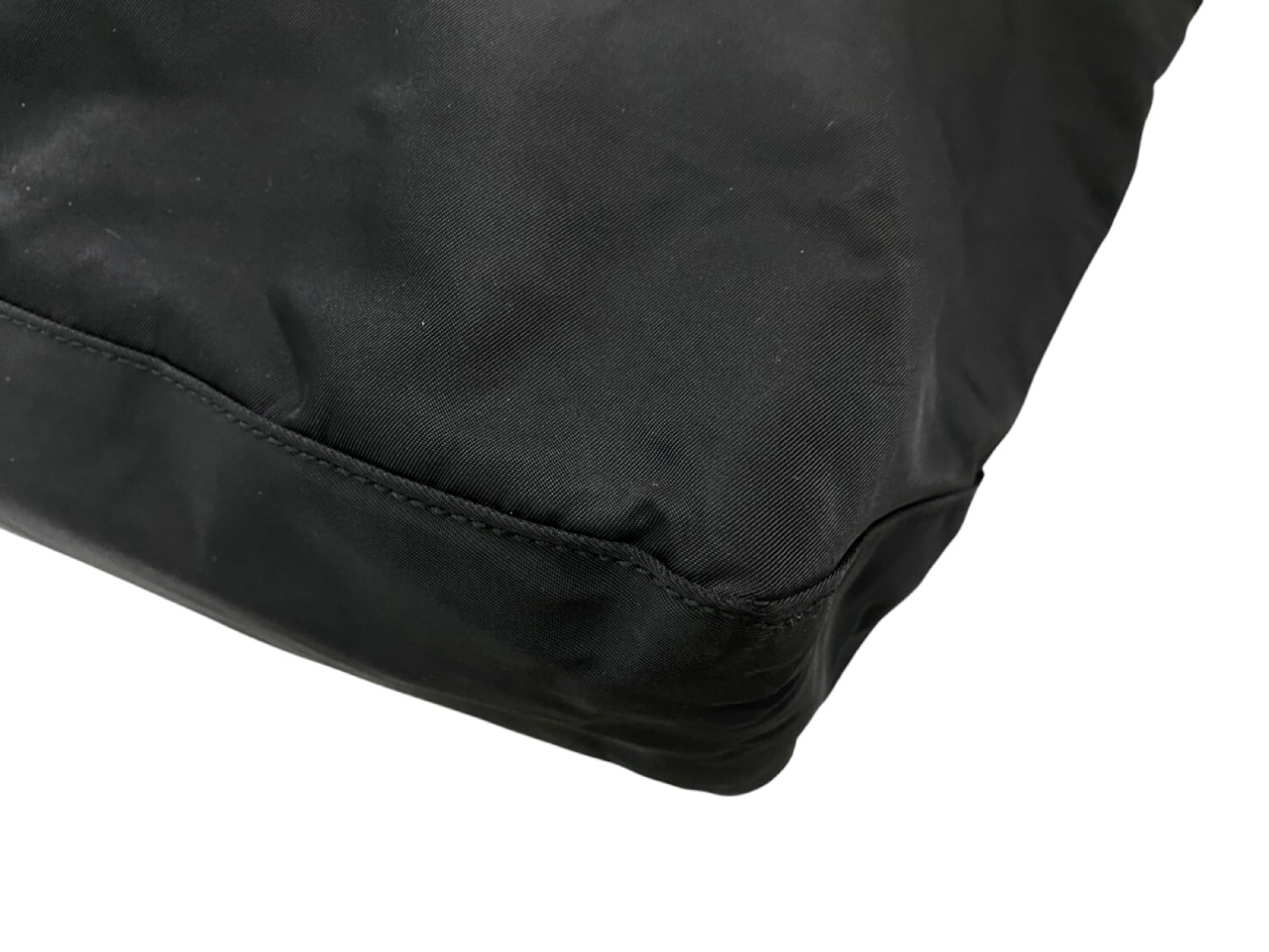 Nylon Triangle Logo Plate Tote Bag — view 5