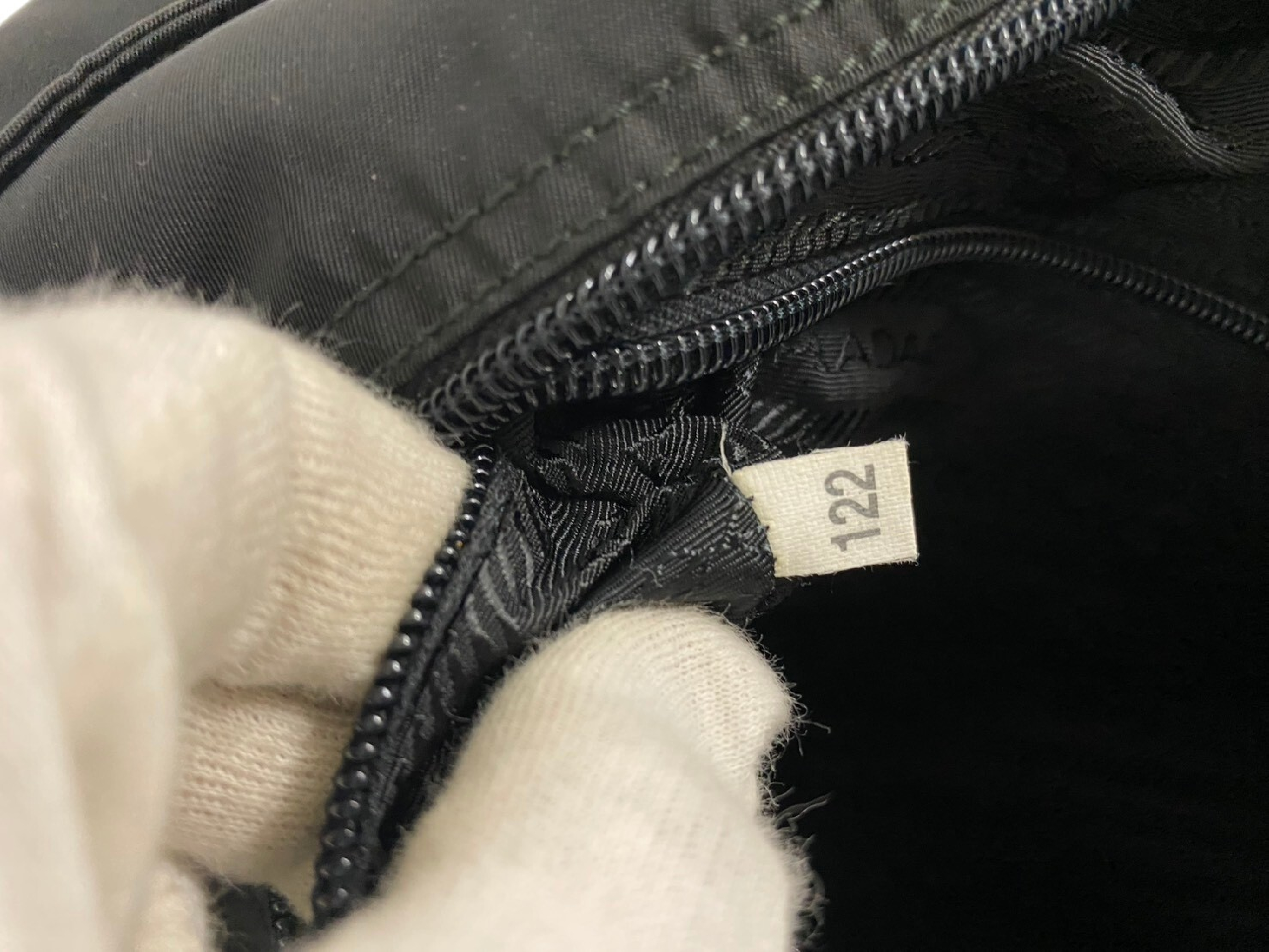 Nylon Triangle Logo Plate Tote Bag — view 9