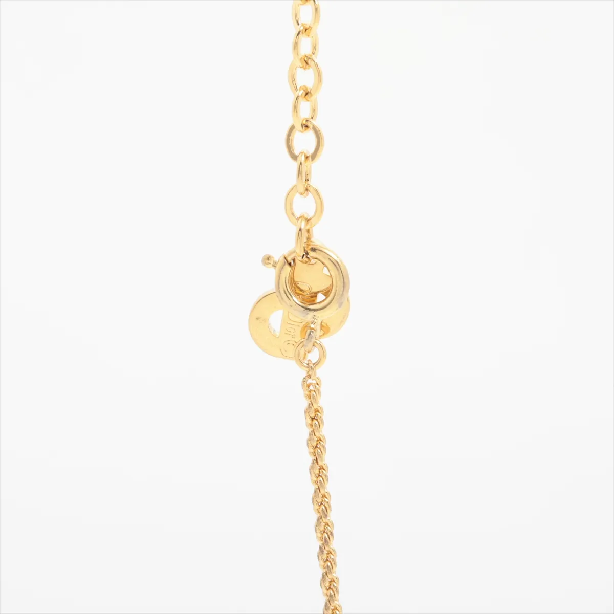 CD logo necklace, GP gold, dents, — view 3