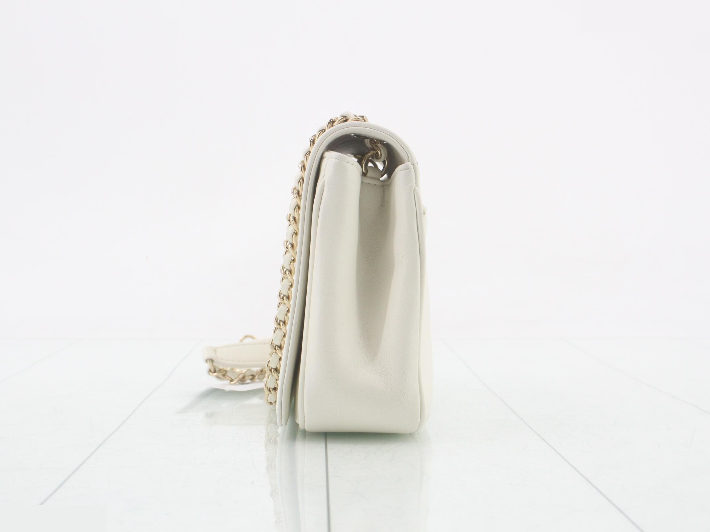 Lambskin Deca Coco Chain Shoulder Bag, with sticker and card. — view 3