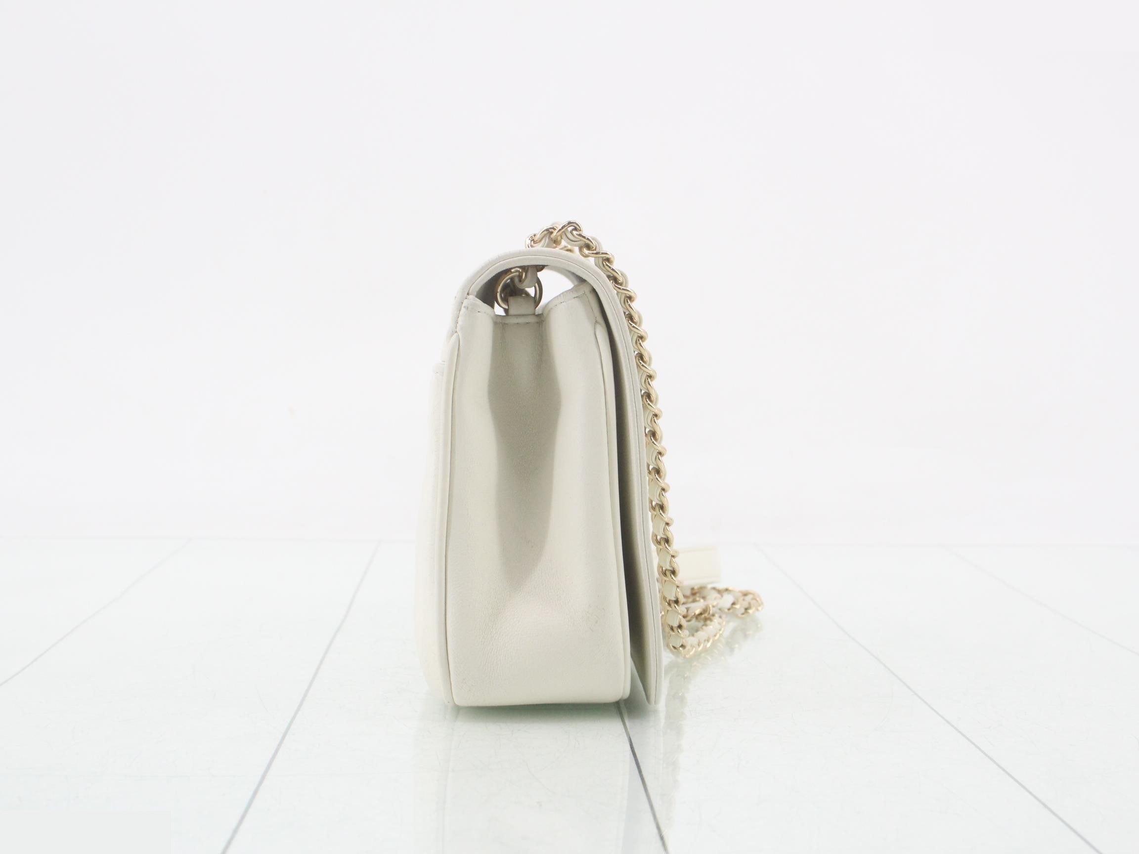Lambskin Deca Coco Chain Shoulder Bag, with sticker and card. — view 4