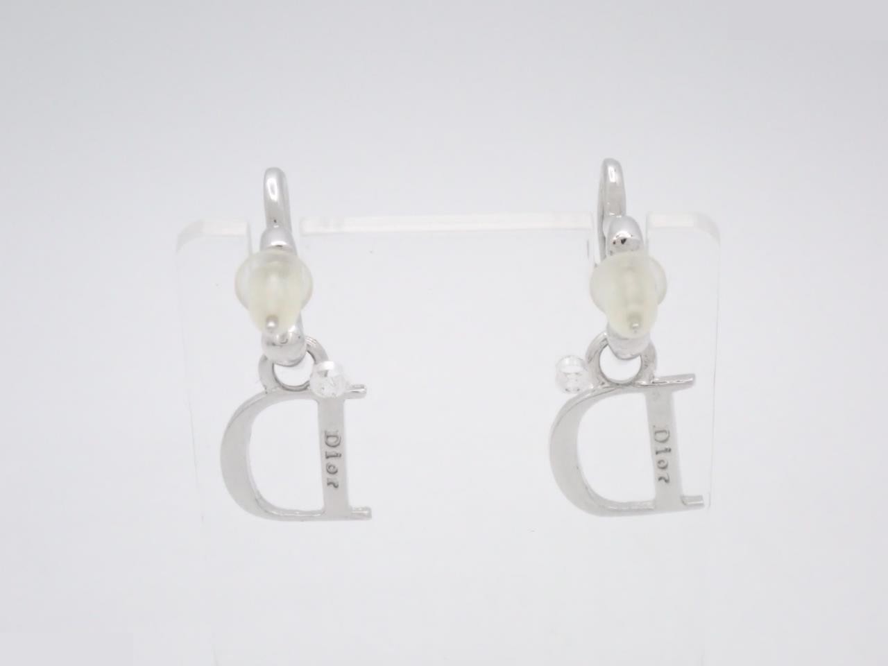 logo heart earrings rhinestone GP — view 2