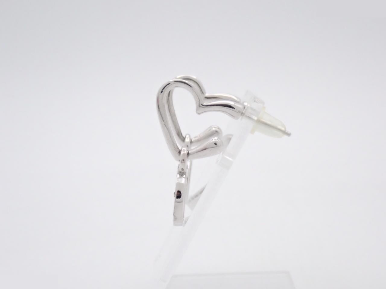 logo heart earrings rhinestone GP — view 3