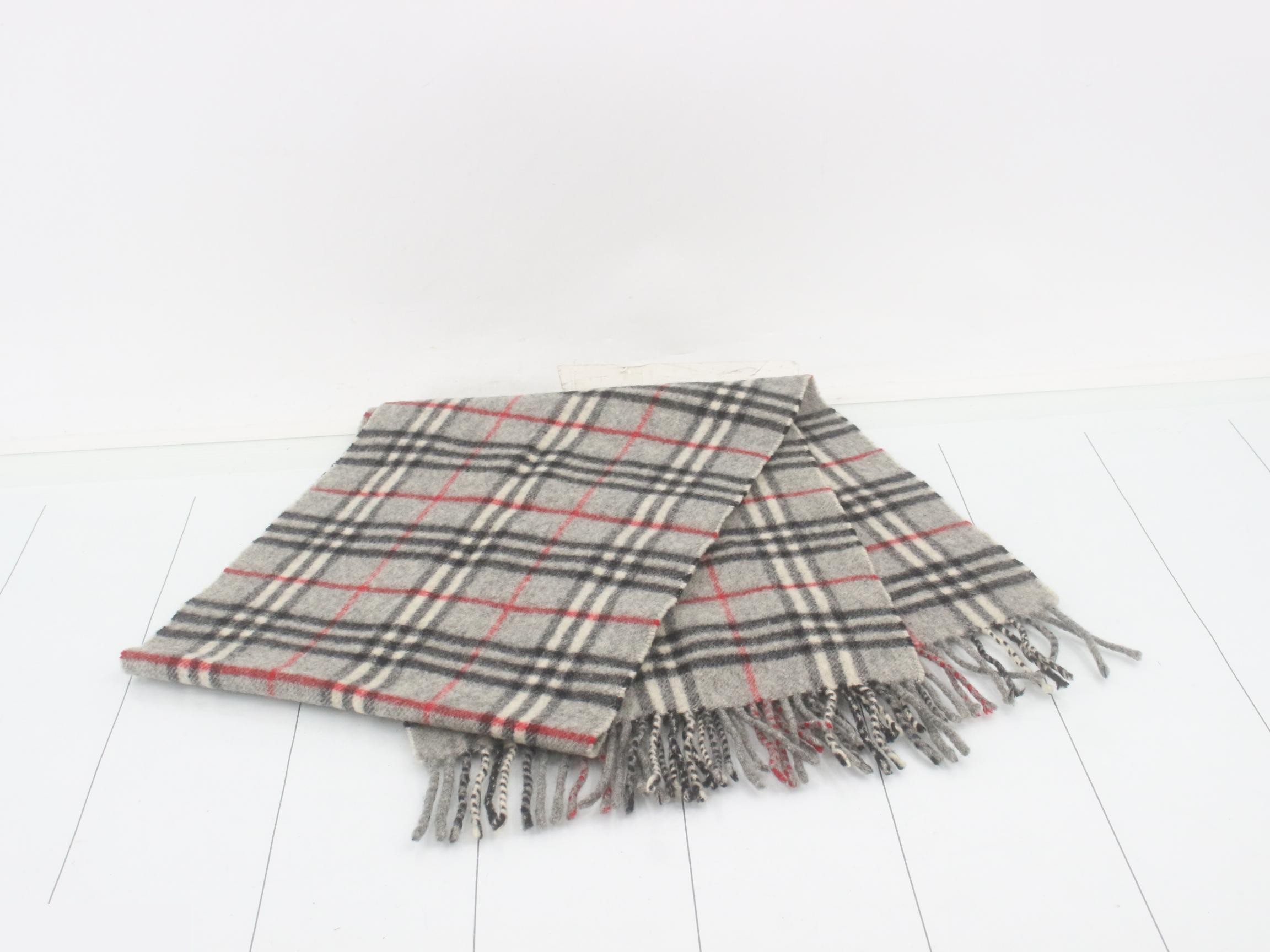 check pattern scarf, gray. — view 3