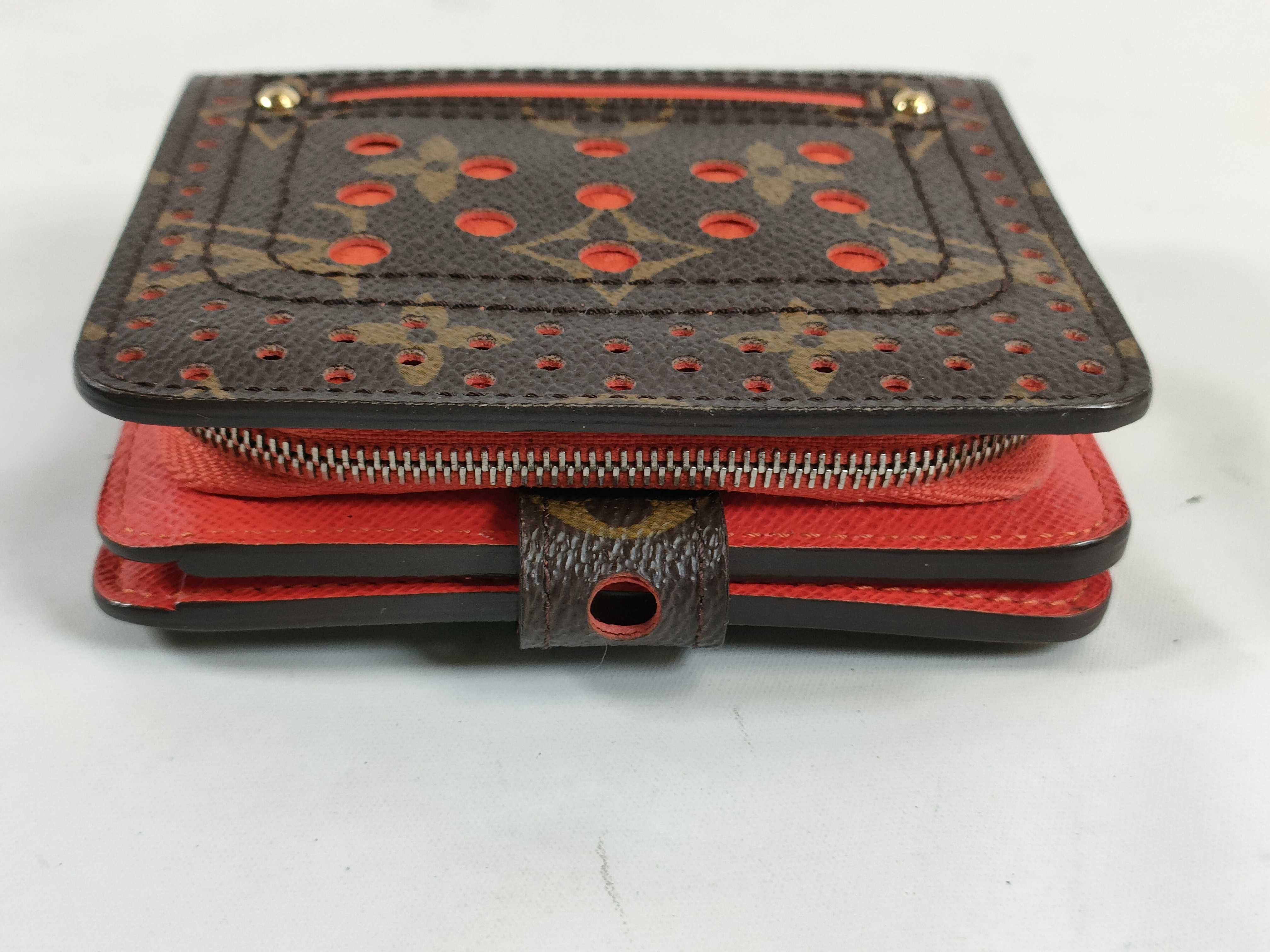 Monogram Perforated Compact Zip Wallet — view 6