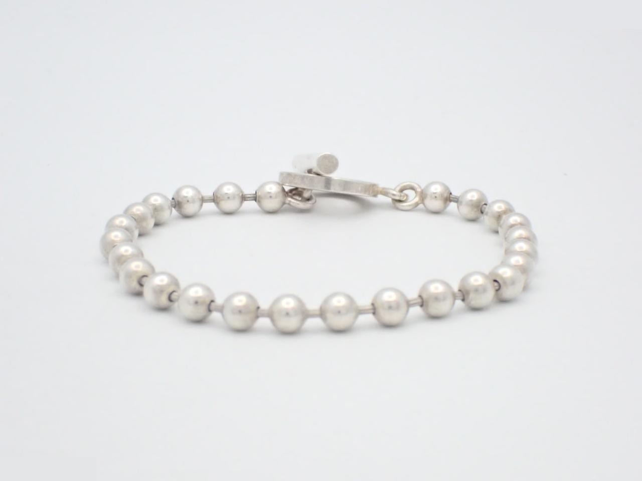 T-bar ball chain bracelet, 925 sterling silver, 16.4g, wrist circumference approx. 18cm — view 2