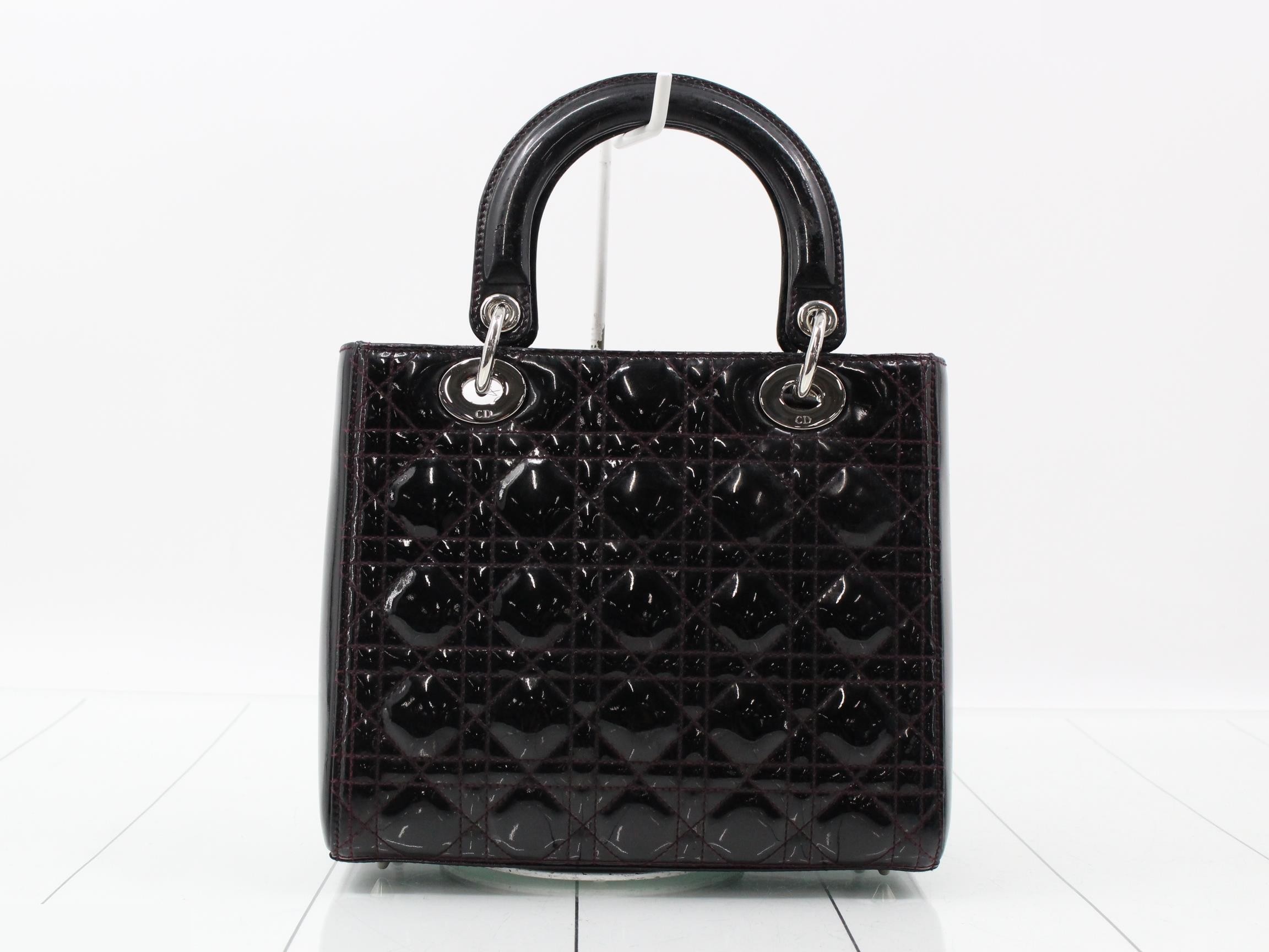 Lady Dior Cannage Enamel 2-Way Handbag — view 2