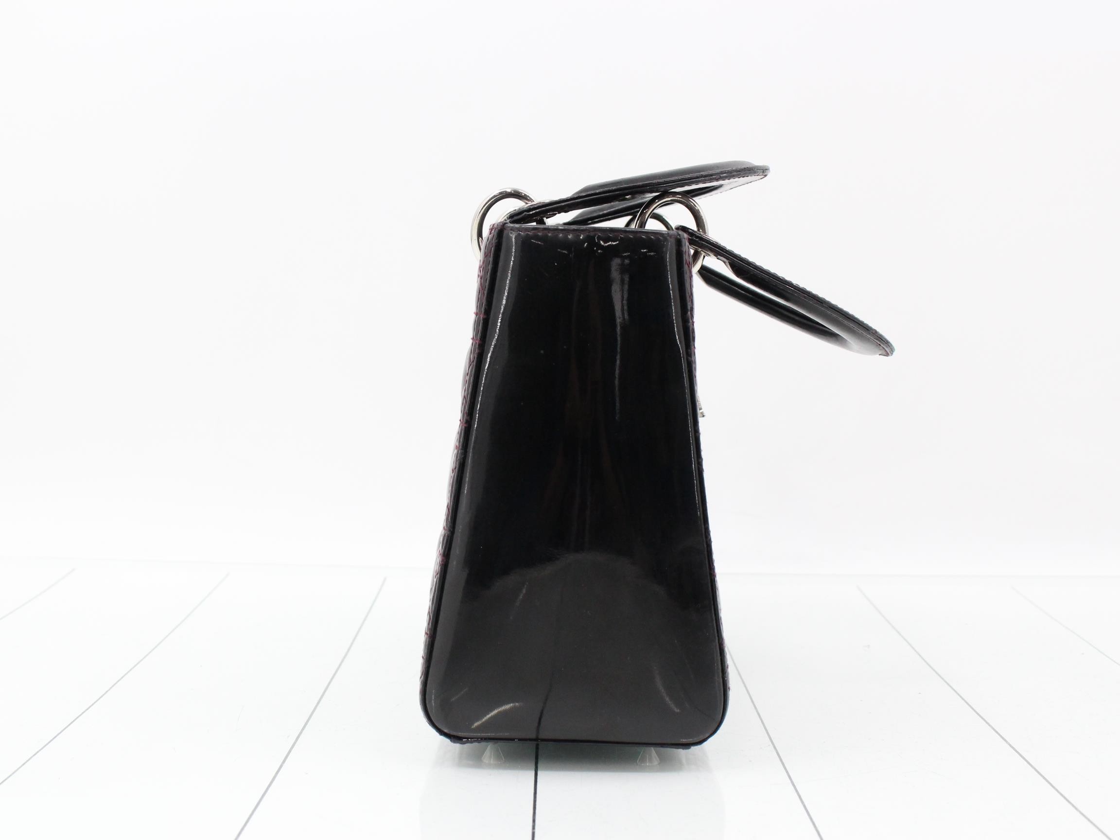 Lady Dior Cannage Enamel 2-Way Handbag — view 4