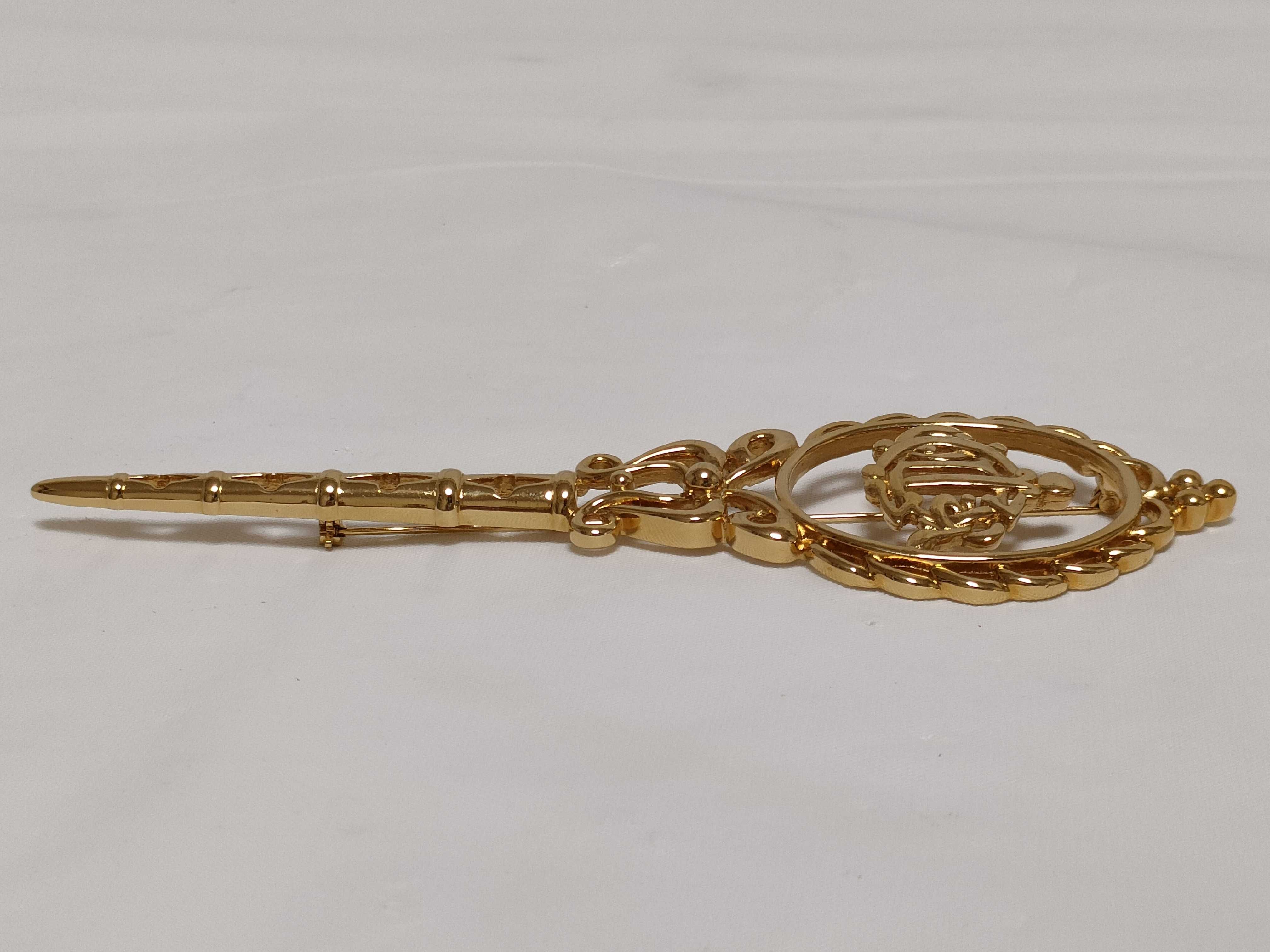 Gold Diamond Brooch — view 3