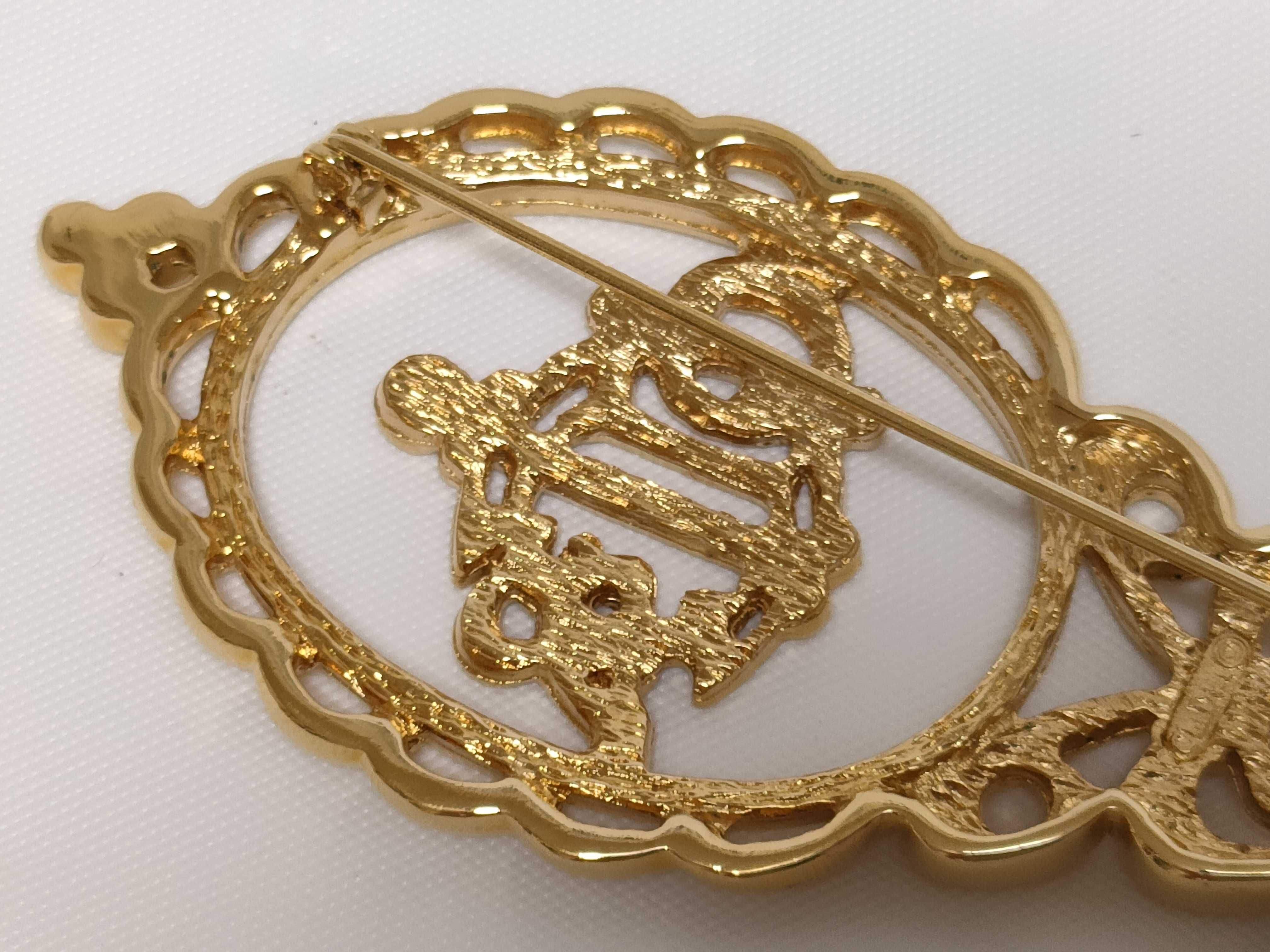 Gold Diamond Brooch — view 4