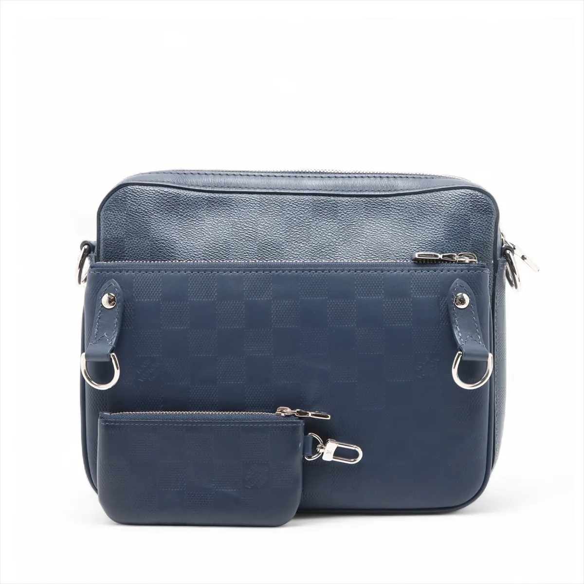 Damier Graphite x Damier Infini Trio Messenger Bag N40438 (Serial Number Unknown) - Blue — view 2