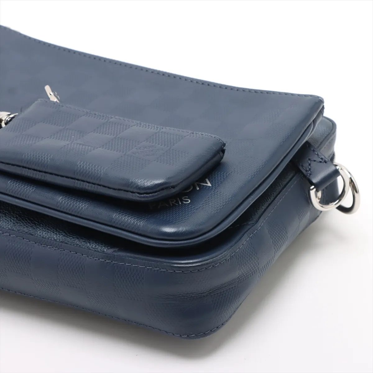 Damier Graphite x Damier Infini Trio Messenger Bag N40438 (Serial Number Unknown) - Blue — view 5