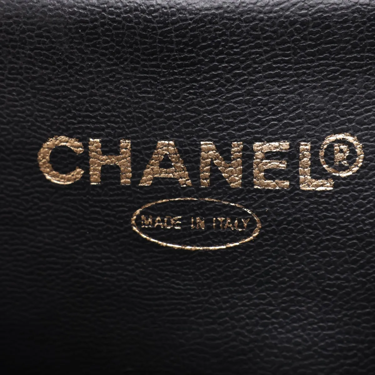Coco Mark Caviar Skin Chain Tote Bag, Black with Gold Hardware, 4714243, Series 4 — view 10