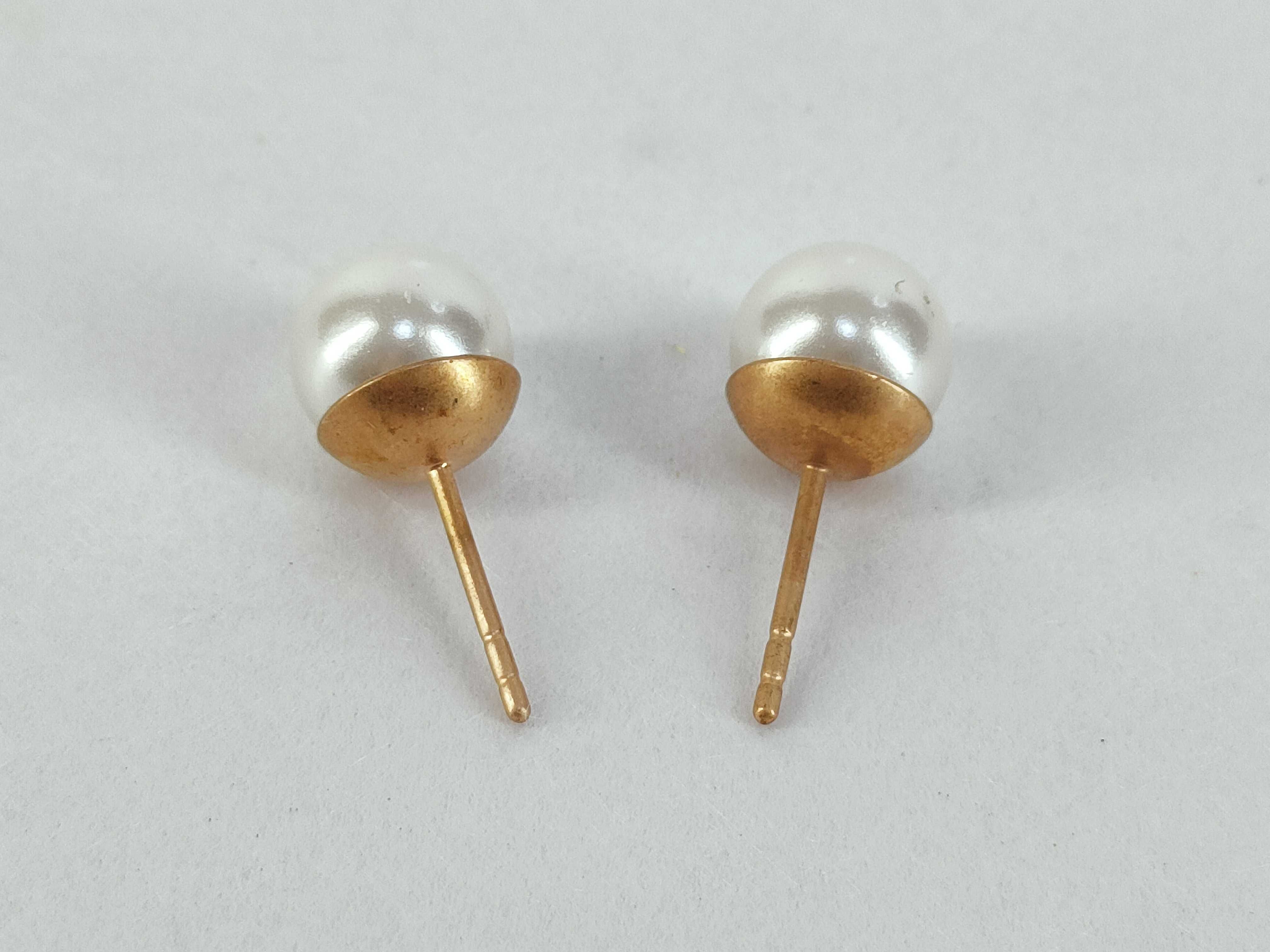 Tribal Flower Pearl Earrings — view 3