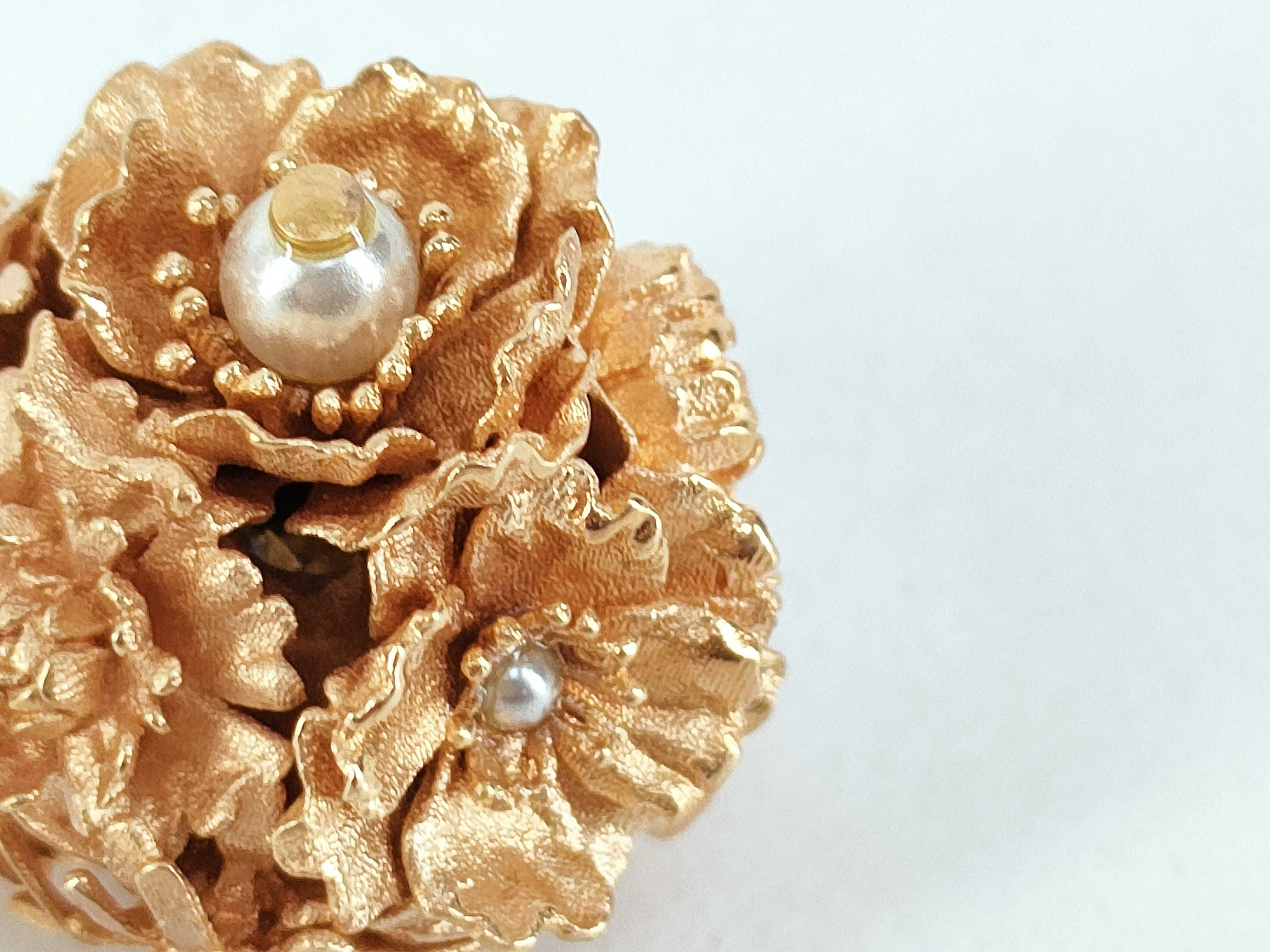 Tribal Flower Pearl Earrings — view 8