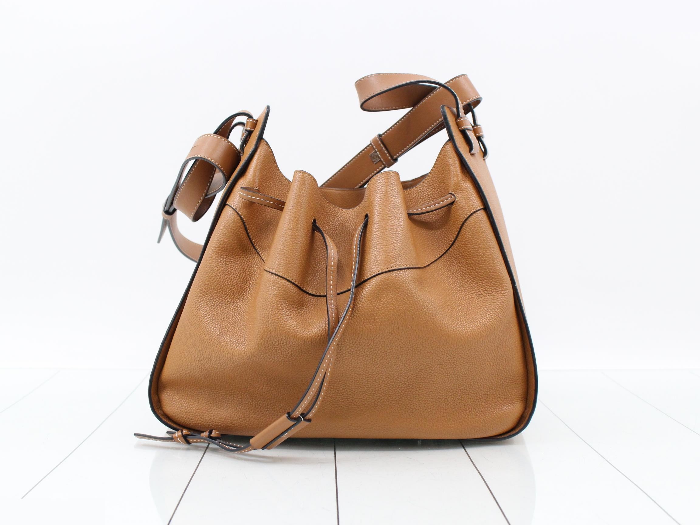 Hammock Leather 6-Way Handbag, Brown — view 3