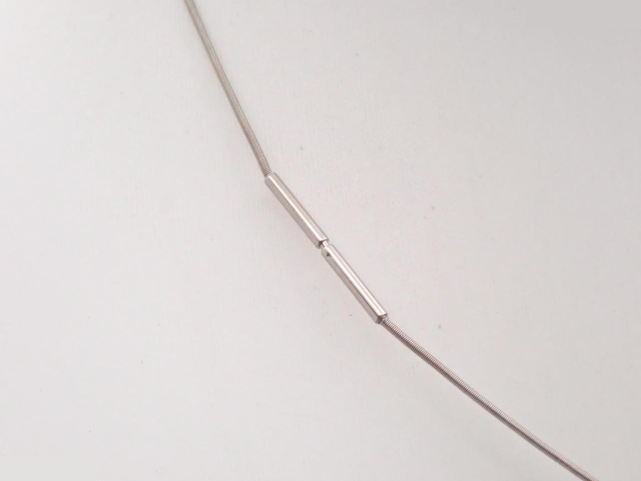 Cage d'H necklace, pink x silver, chain approximately 42cm — view 2