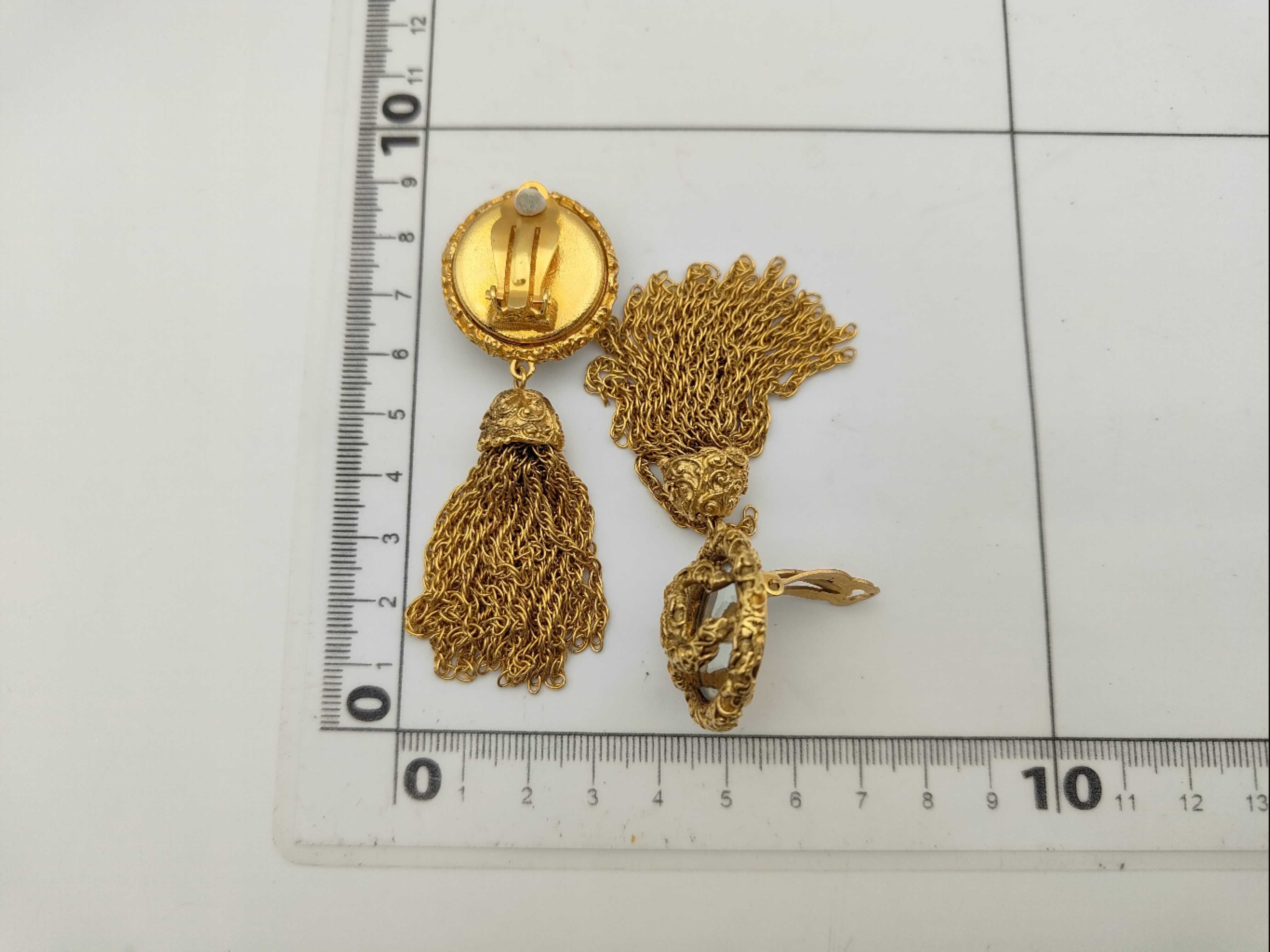 Coco Mark Tassel Gold Earrings — view 6