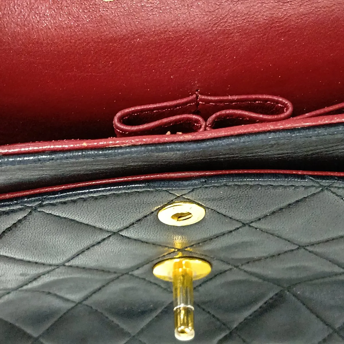 Matelassé 25 Lambskin Double Flap Double Chain Bag, Black with Gold Hardware, 355499, Serial Number 0-series, A01112 — view 12