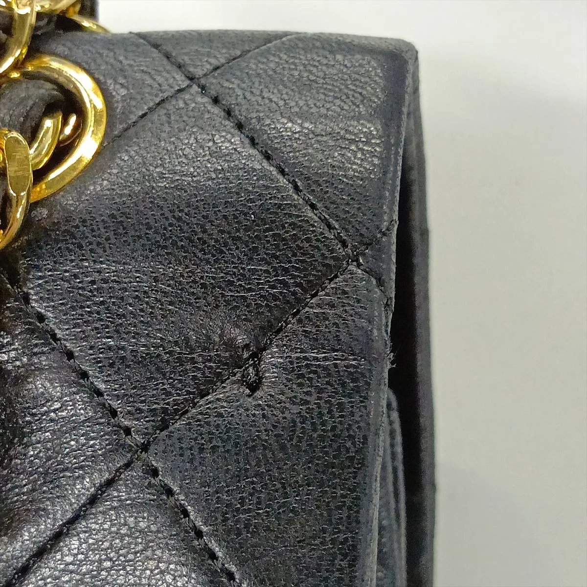 Matelassé 25 Lambskin Double Flap Double Chain Bag, Black with Gold Hardware, 355499, Serial Number 0-series, A01112 — view 14