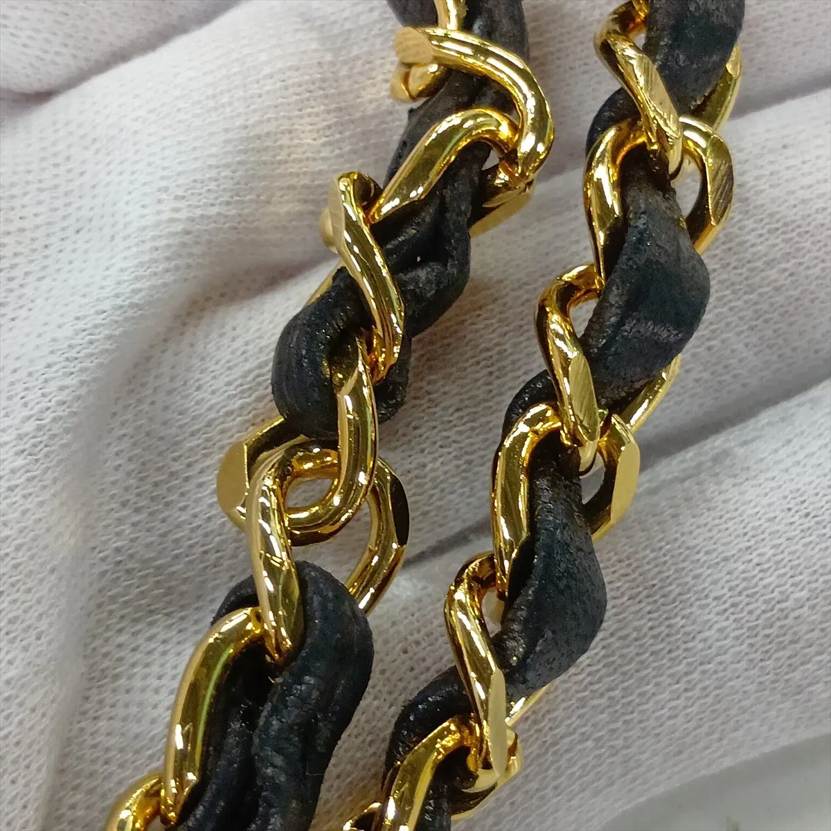Matelassé 25 Lambskin Double Flap Double Chain Bag, Black with Gold Hardware, 355499, Serial Number 0-series, A01112 — view 9