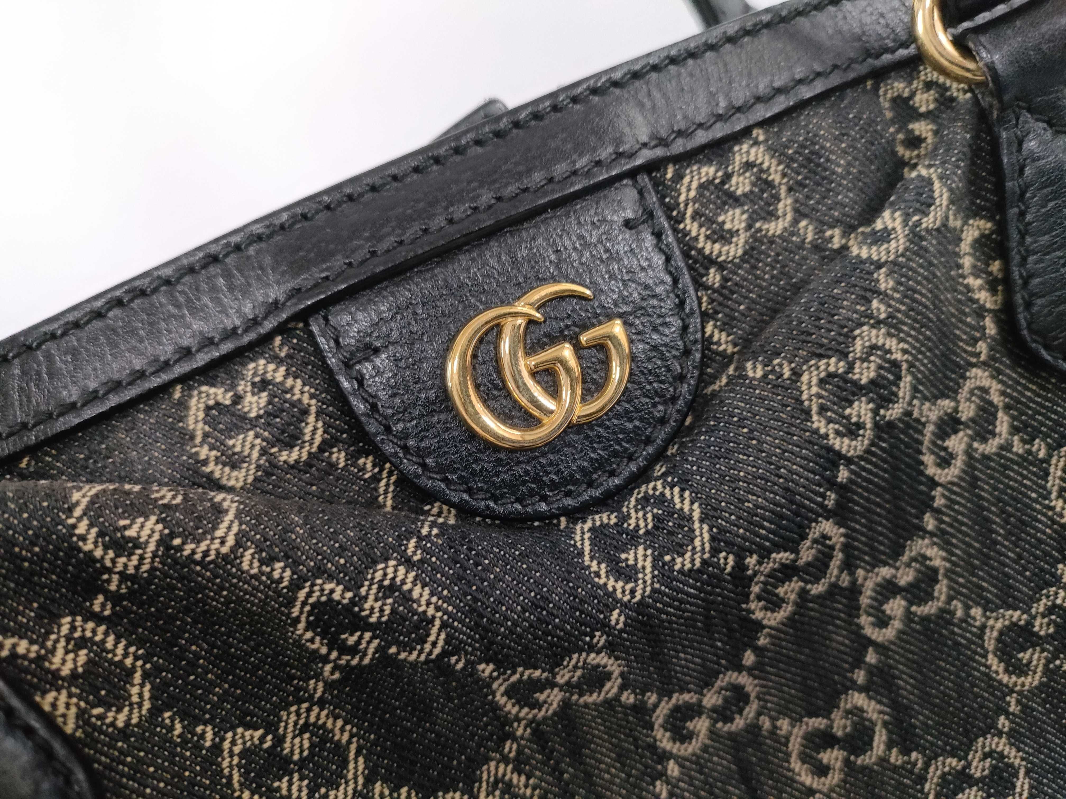 GG Canvas Tote Bag with Gold Hardware — view 14