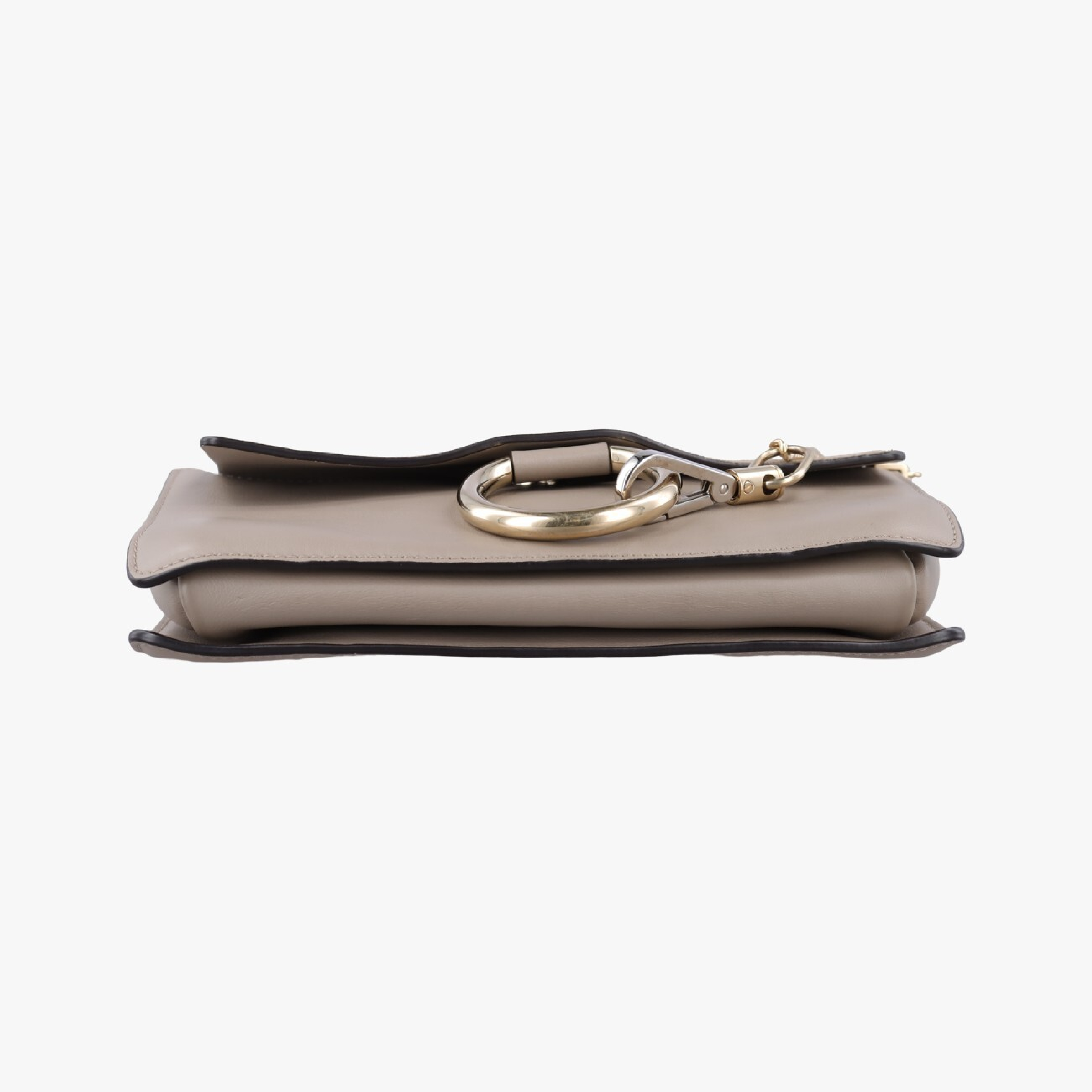 Faye Beige Suede x Leather Shoulder Bag — view 3